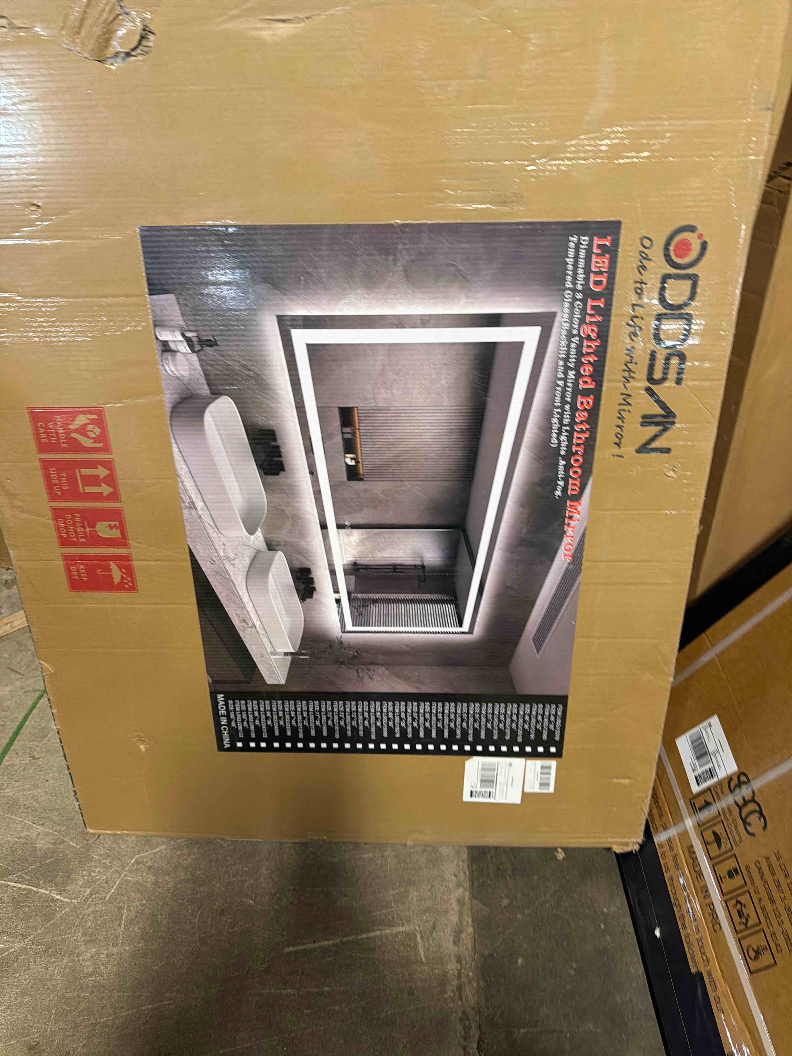 Condition photo showing New/Like New for LED Bathroom Mirror for Wall 60x38, Large Lighted Vanity Mirror with Lights, Dimmable, Anti-Fog, Shatter-Proof, ETL Listed (Front + Backlit)