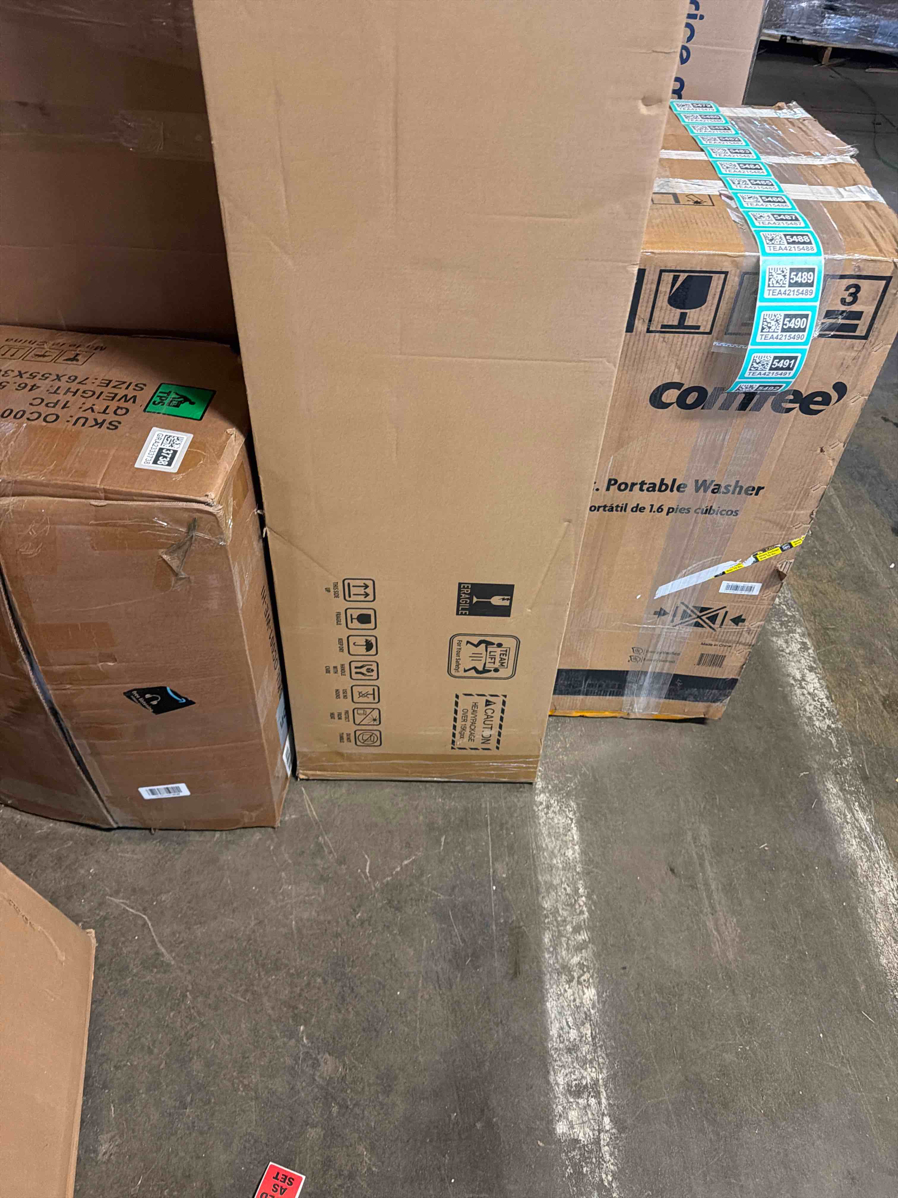 Condition photo showing New/Like New for Bifold Doors for 28"×80" Opening, Clear Glass French Interior Folding Barn Door with Concealed Hardware Kit Included, Spruce Wood Support DIY Dyeing, Preassembled Door, Save Space 27-1/2''x78-3/4''(fit opening 28''x80-3/4'')