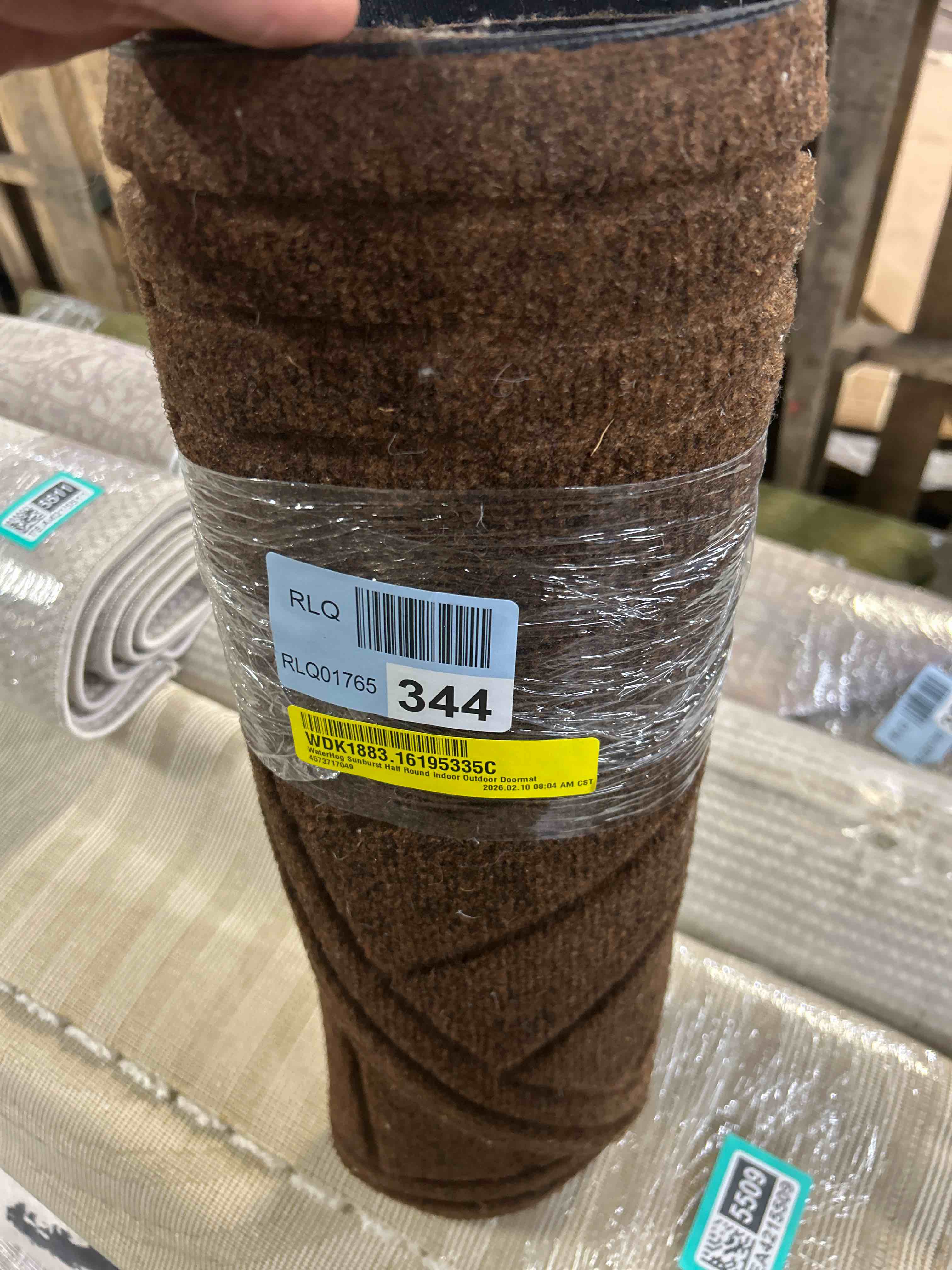 Condition photo showing Good Condition for WaterHog Sunburst Half Round Indoor Outdoor Doormat