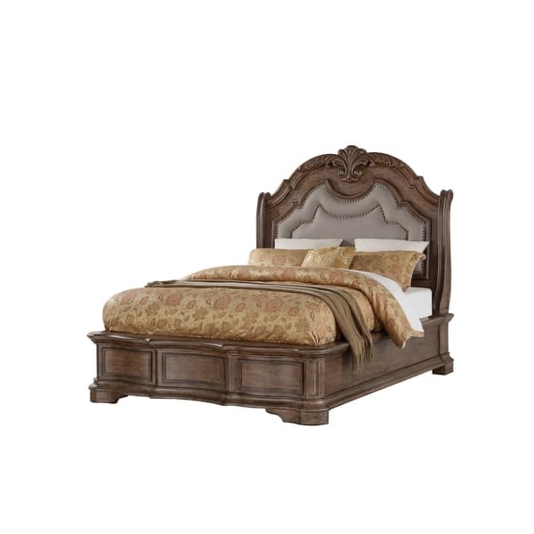 Condition photo showing As Is for St. Louis Sandstone Finish King 6/6 Bed(Footboard only)