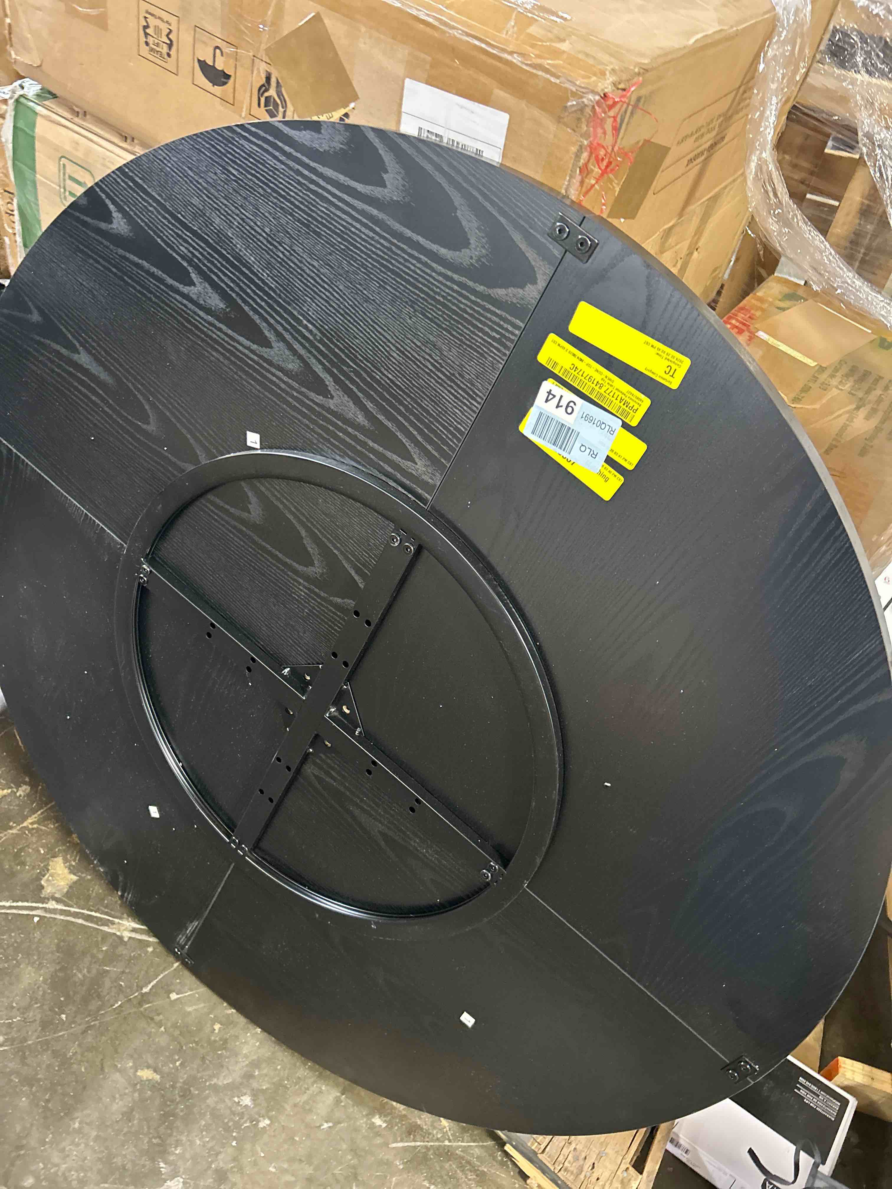 Condition photo showing As Is for Benvinda Pedestal Table Top