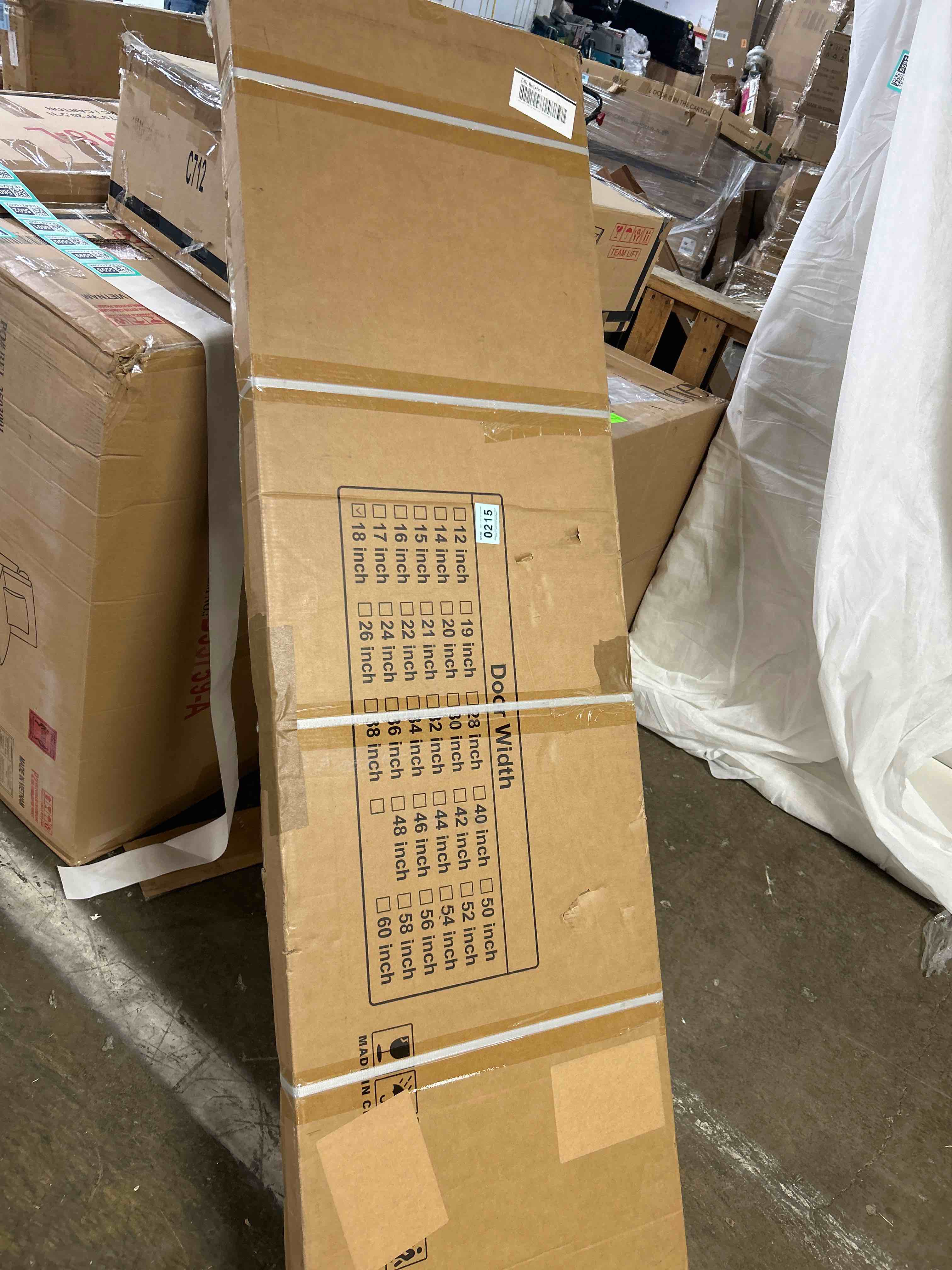 Condition photo showing New/Like New for 3-Lite 78" Frosted Glass Bi-fold Doors with Installation Hardware Kit for 80" Door Opening Height