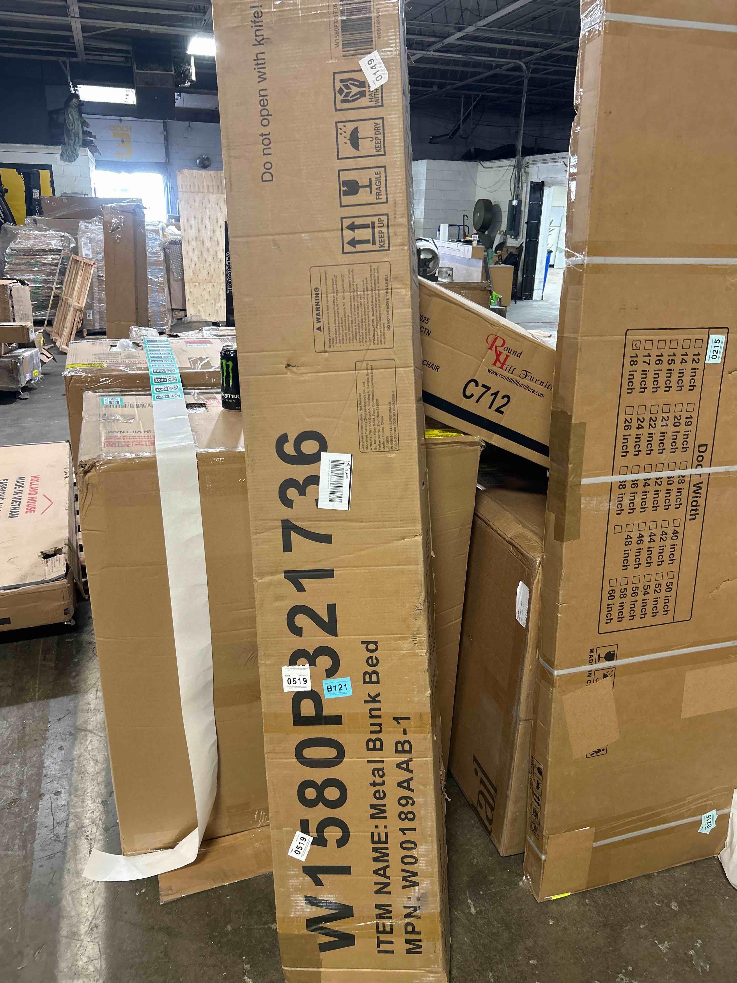 Condition photo showing New/Like New for Bunk Bed, Heavy-Duty Metal Triple Bunk Bed with Guardrails and Noise-Reducing Design, Space-Saving