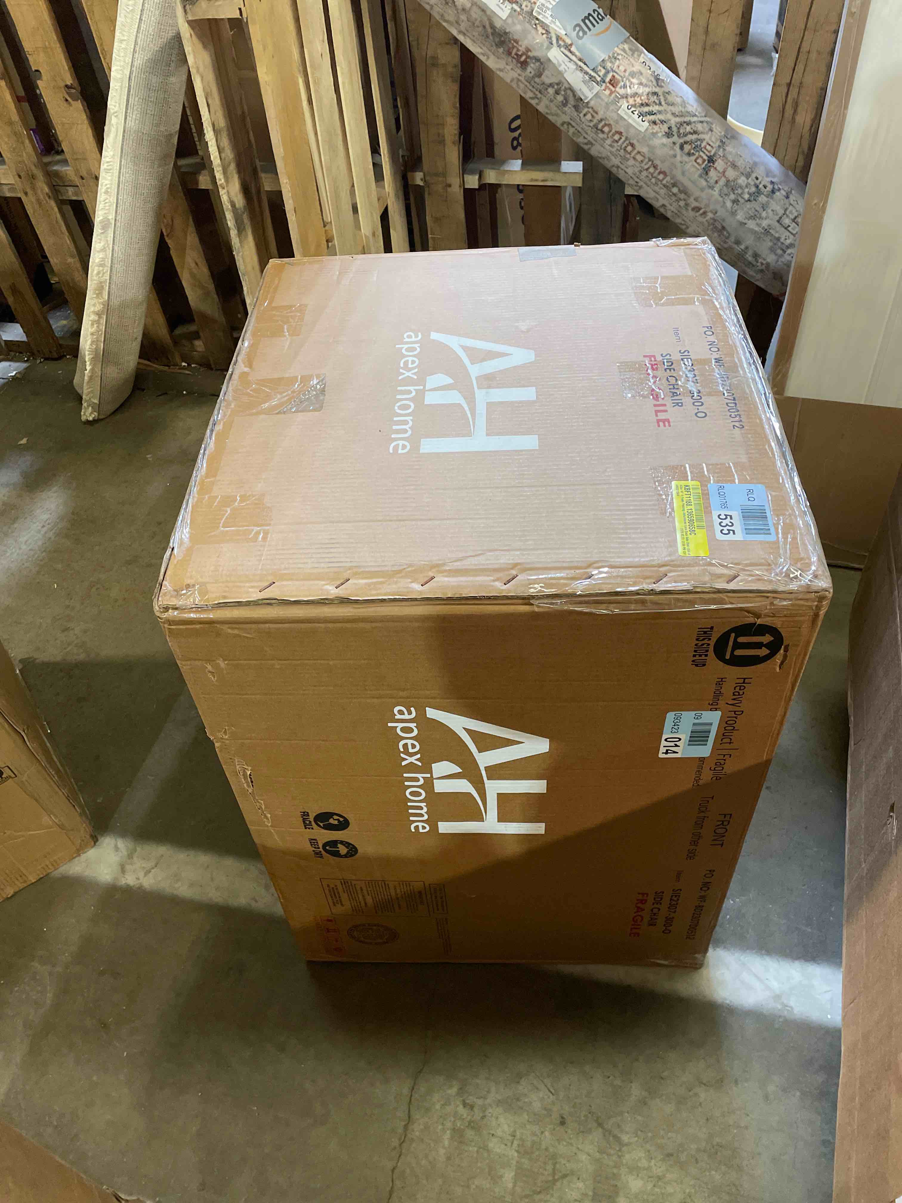 Condition photo showing New/Like New for Aliha 19" H Foam Padding Upholstered Cane Back Side Chair (Set of 2) 