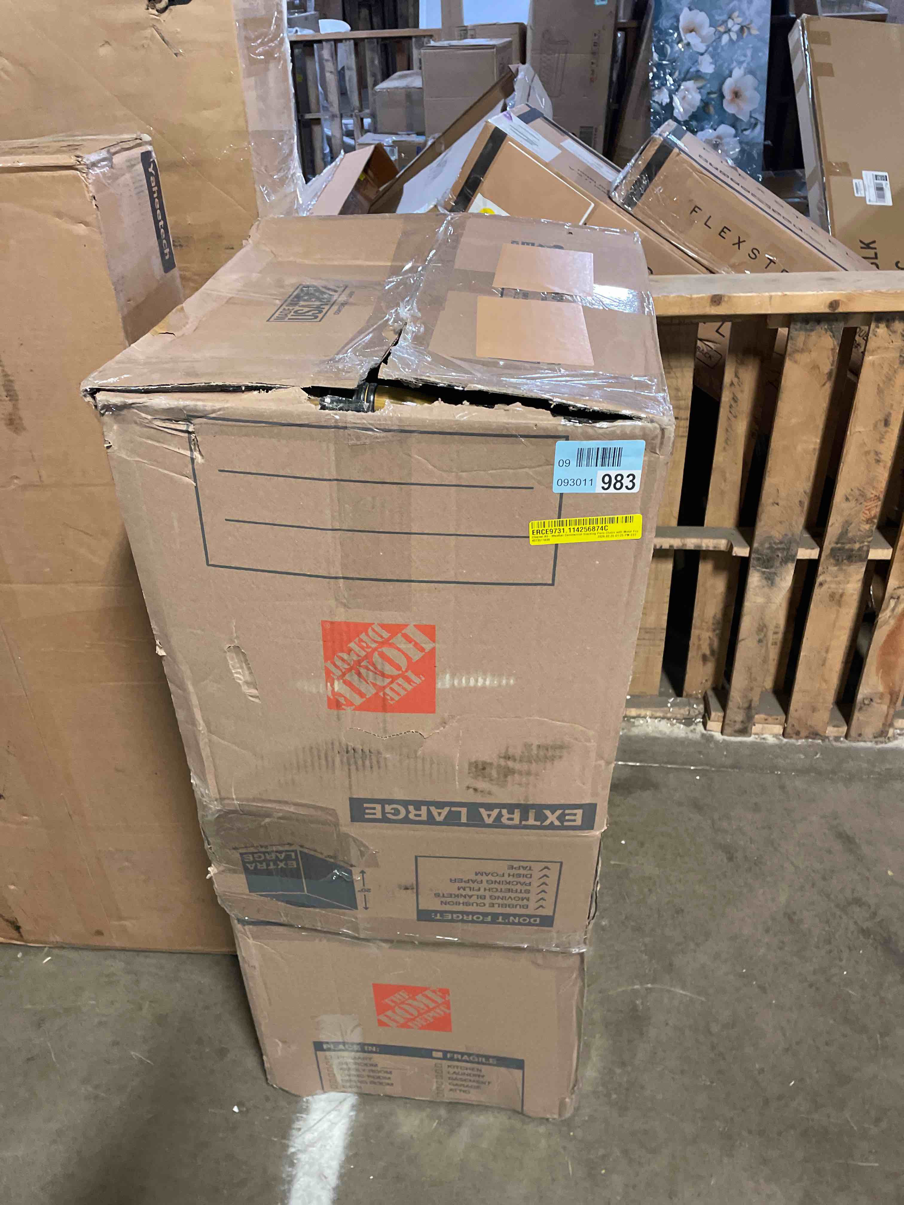 Condition photo showing New/Like New for Cloquet All - Weather Commercial Stacking Paris Chairs (set of 4)