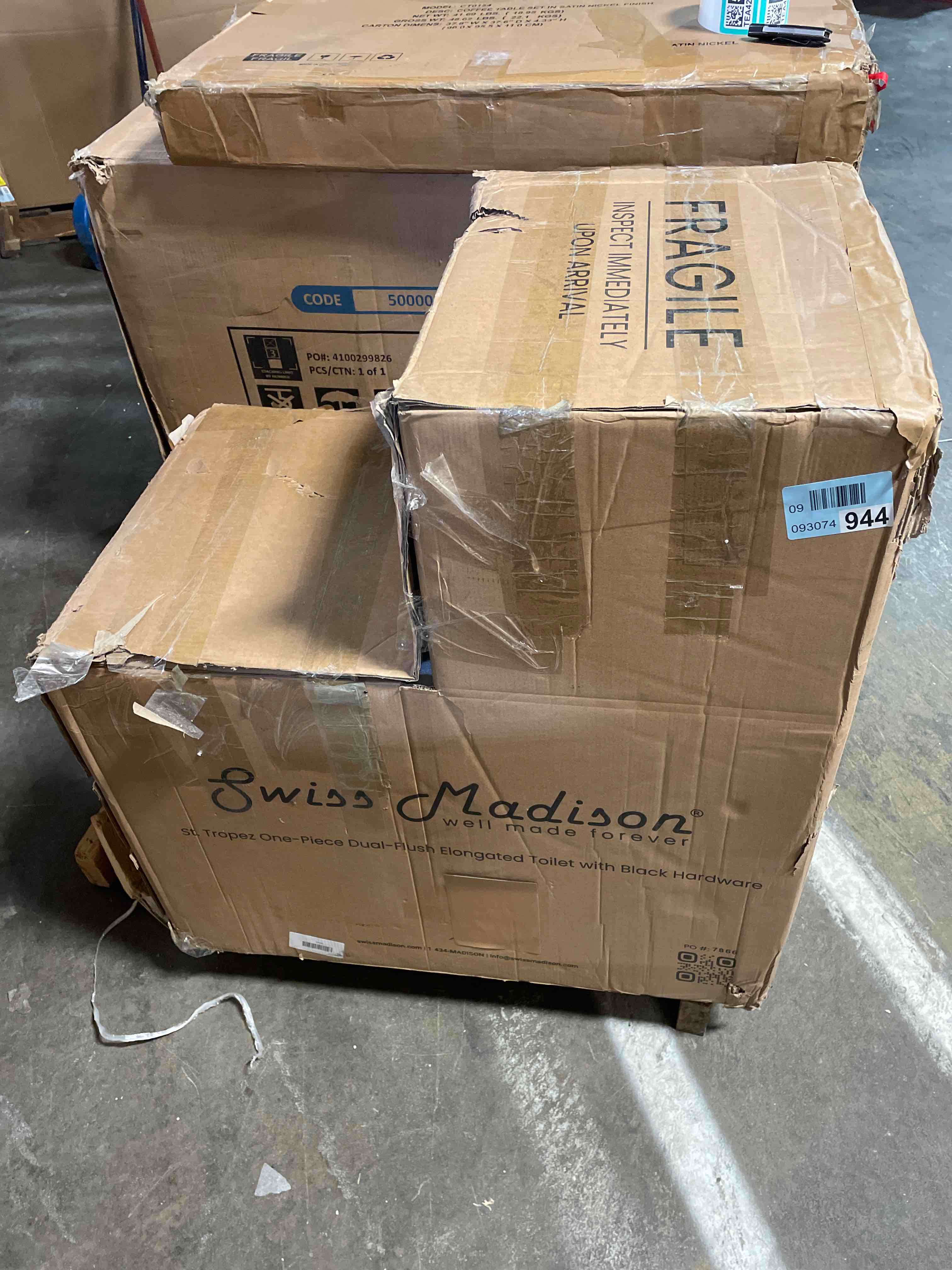 Condition photo showing New/Like New for St. Tropez One Piece Elongated Toilet Dual Vortex Flush 1.1/1.6 gpf with 10" Rough In