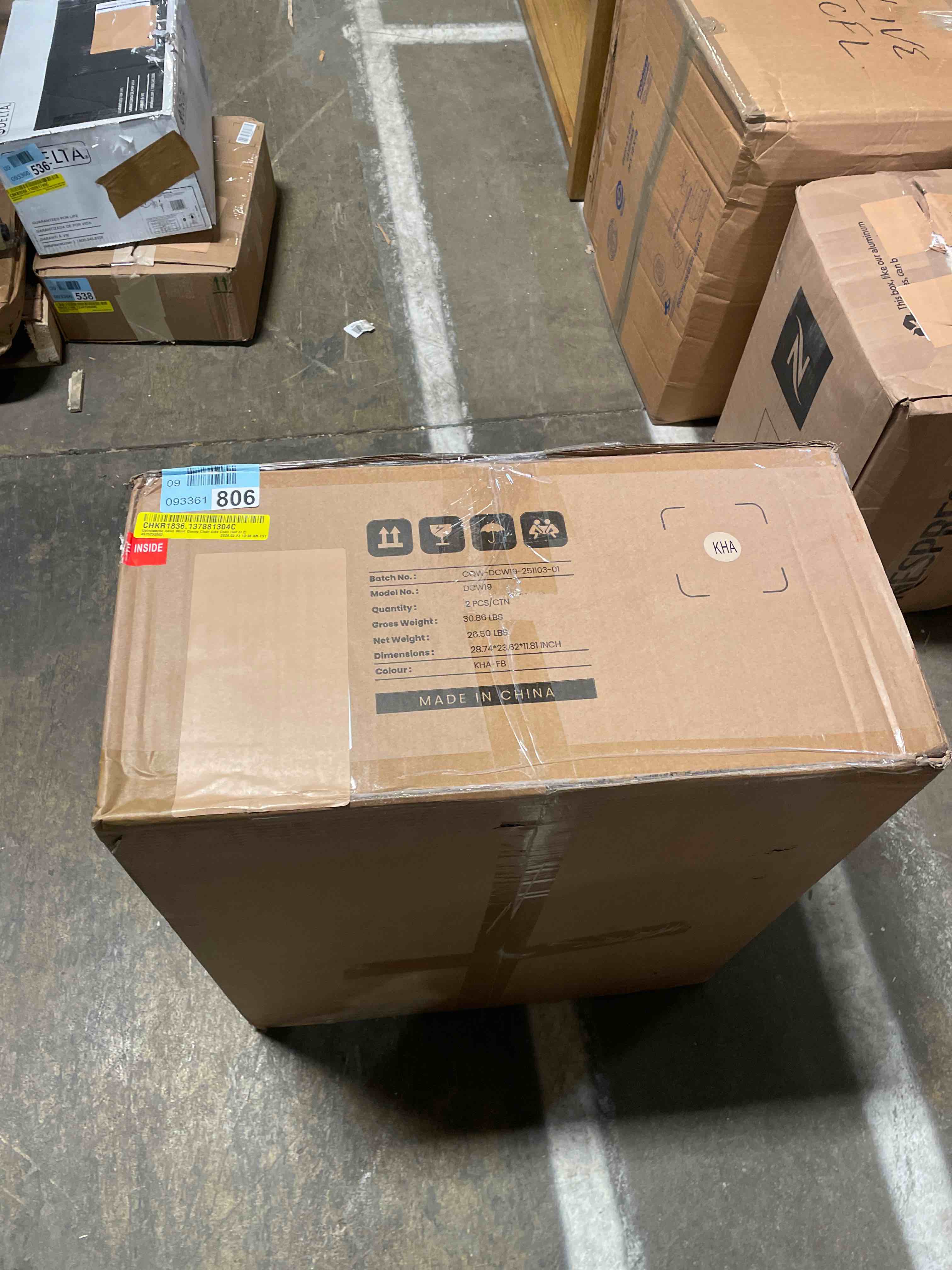 Condition photo showing New/Like New for Upholstered Solid Wood Dining Chair Side Chair (Set of 2)