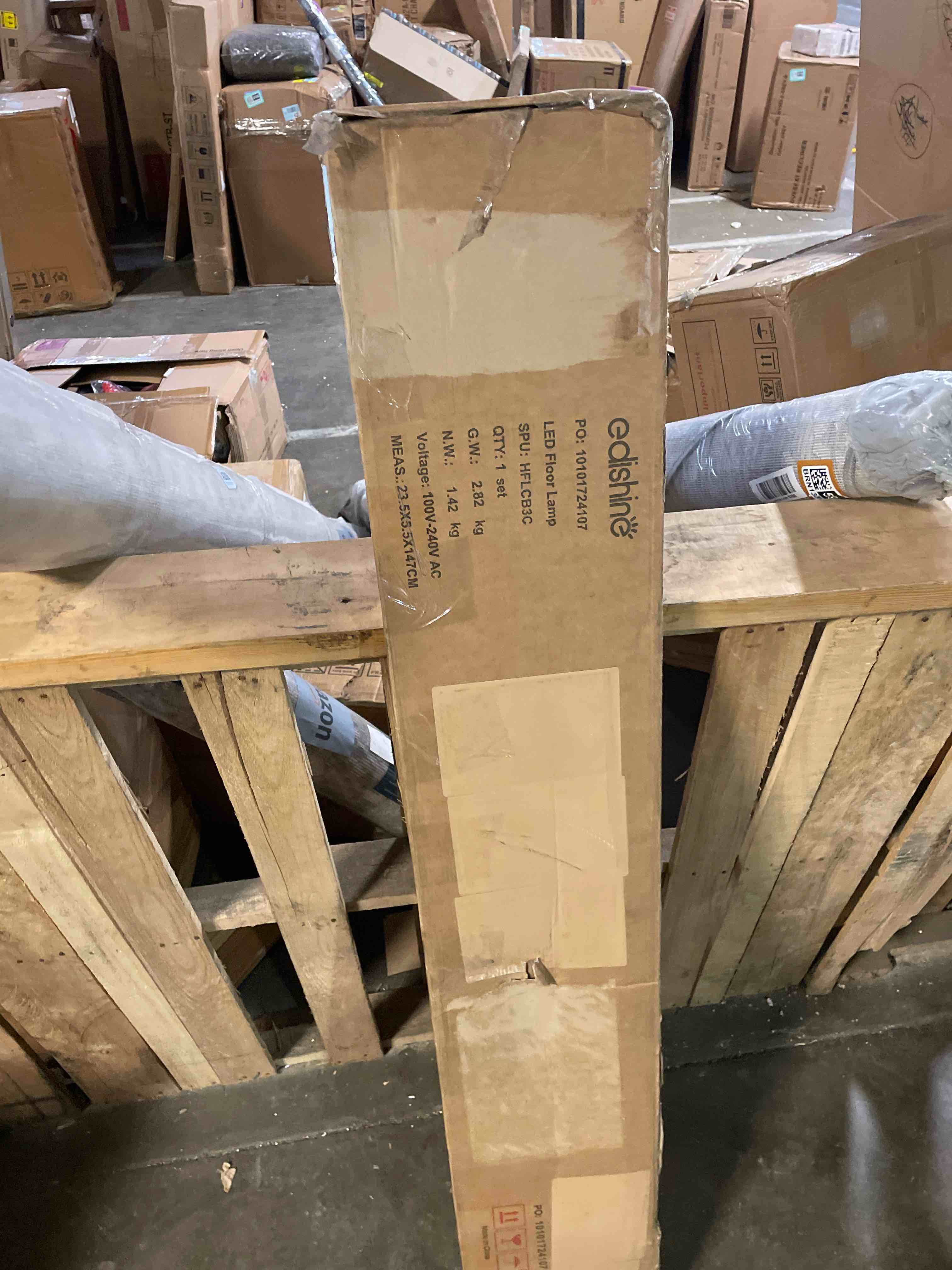 Condition photo showing New/Like New for Govee RGBIC Floor Lamp Basic, LED Corner Lamp Compatible with SmartThings, Alexa, and Matter, Smart Modern Floor Lamp with Music Sync and 16 Million DIY Colors, Standing Lamp for Bedroom Living Room