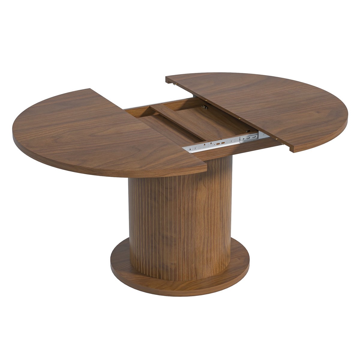 43-59" Extendable Round Dining Table For 4-6 People, Farmhouse Kitchen Table(Incomplete no chairs or table top