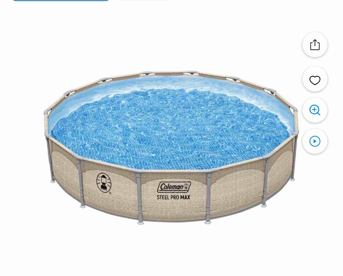 Coleman Steel Pro Max 14' x 33" Round Metal Frame Above Ground Pool Set