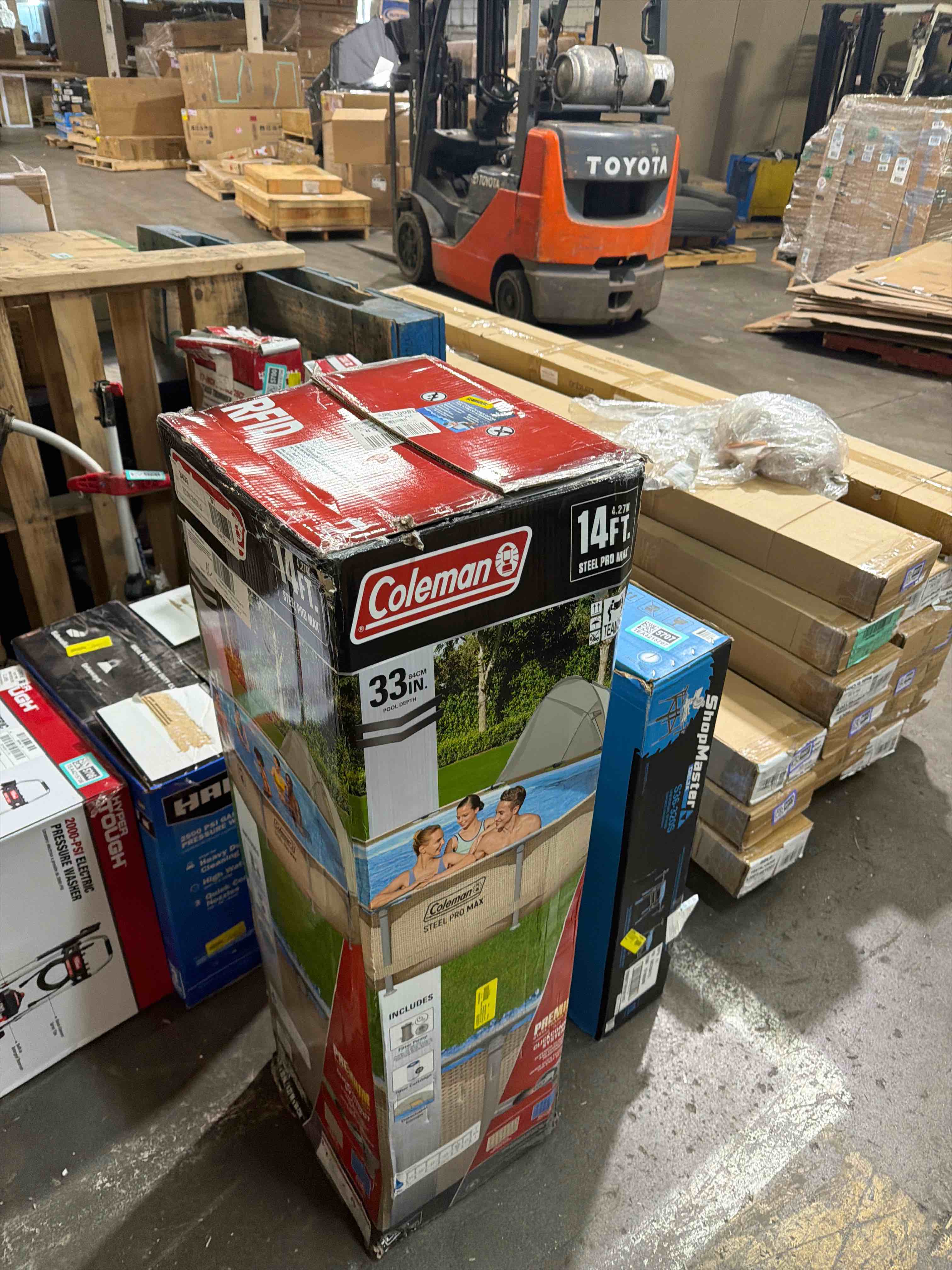 Condition photo showing New/Like New for Coleman Steel Pro Max 14' x 33" Round Metal Frame Above Ground Pool Set