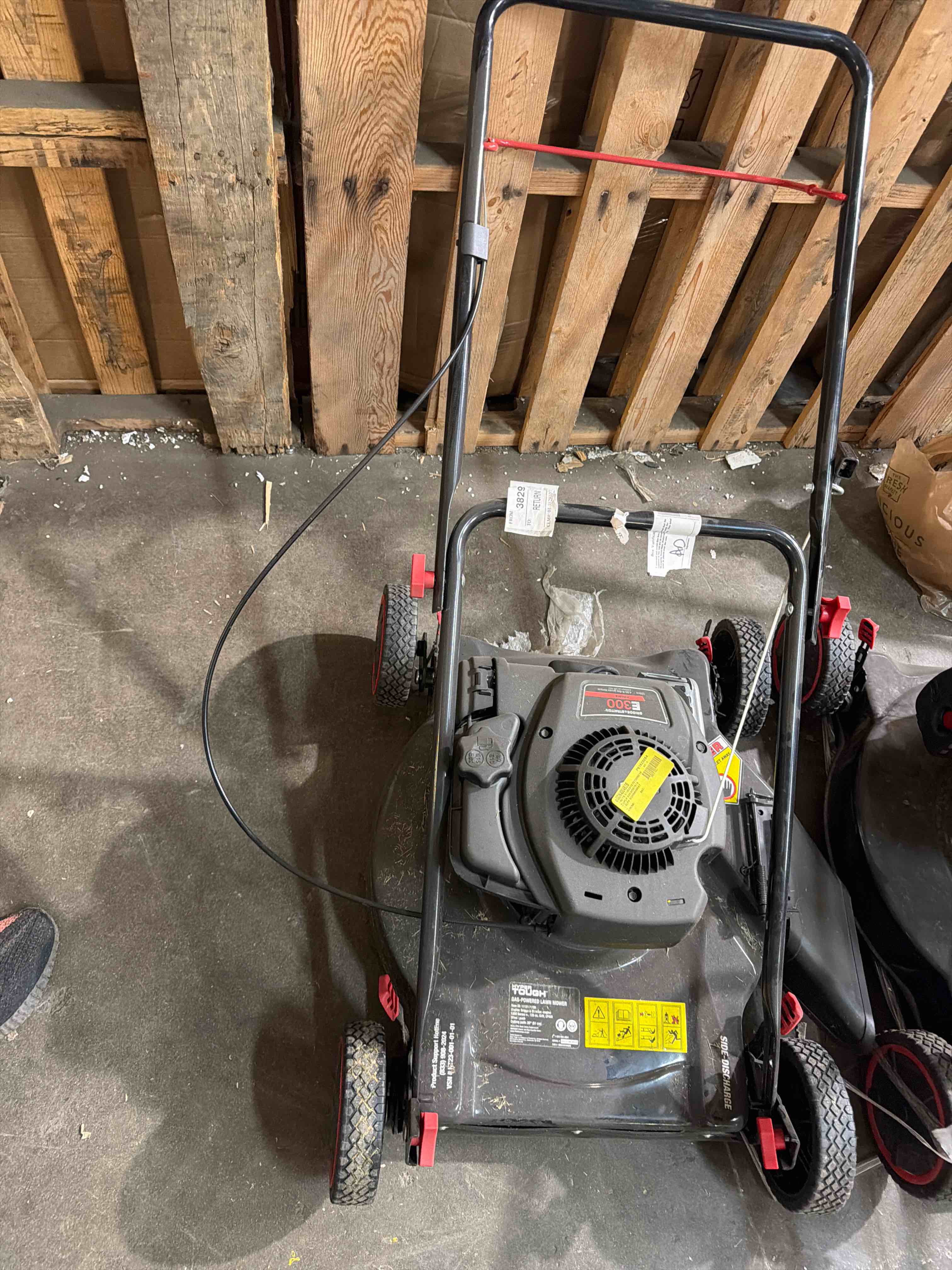 Condition photo showing As Is for Hyper Tough 20" 125cc Gas Powered Walk-Behind Push Lawn Mower with Briggs & Stratton Engine, Black