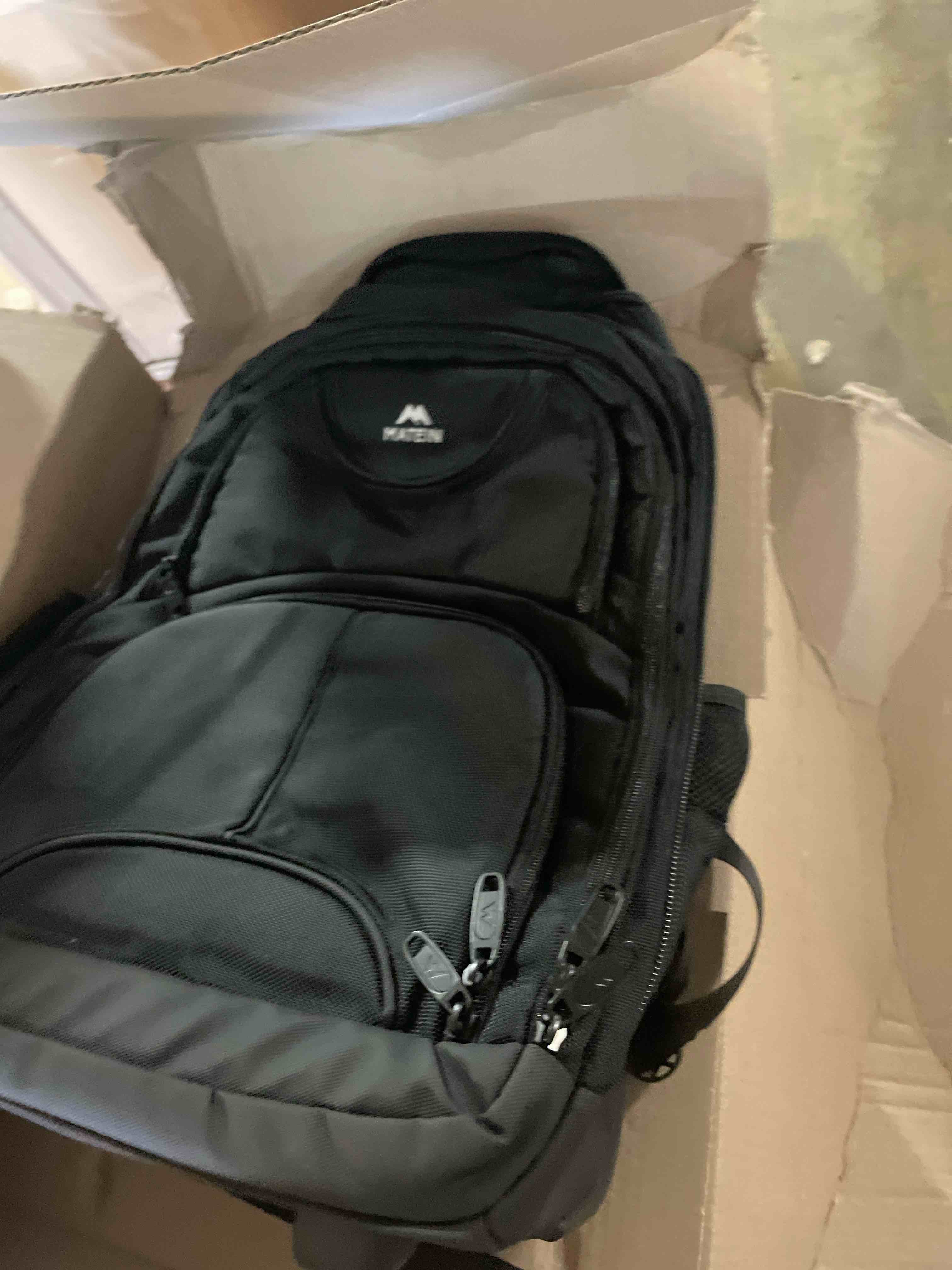 Condition photo showing Good Condition for MATEIN Rolling Backpack, 17 inch Water Resistant Wheeled Laptop Backpack, Carry on Luggage Business Bag, Overnight College Computer Bag Trolley Suitcase for Men Women Adults to Travel, Black 17-inch Black