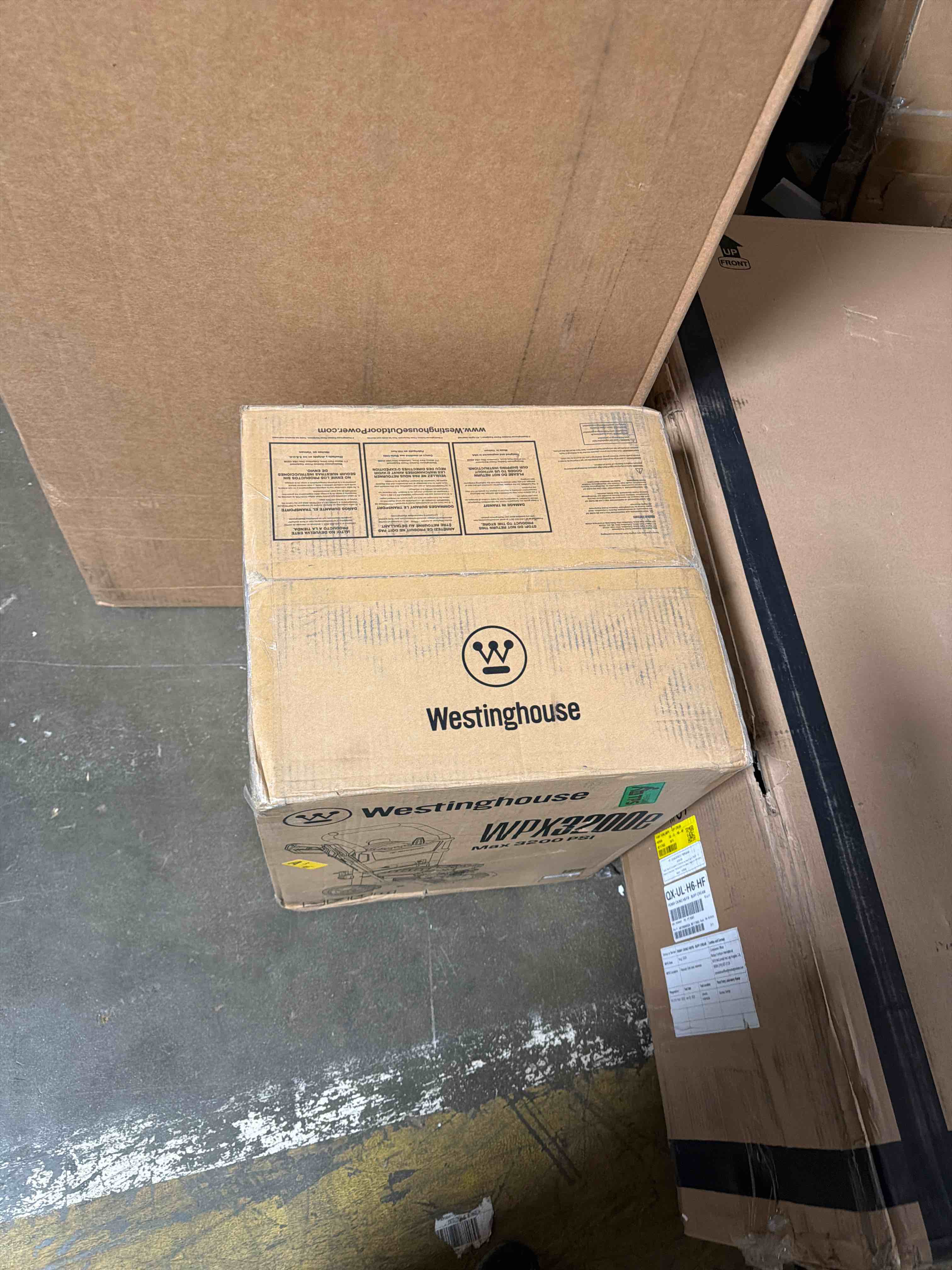 Condition photo showing New/Like New for Westinghouse WPX3200e Electric Pressure Washer, 3200 Max PSI and 1.76 Max GPM, Induction Motor, Onboard Soap Tank, Spray Gun and Wand, 5 Nozzle Set, for Cars/Fences/Driveways/Homes/Patios/Furniture