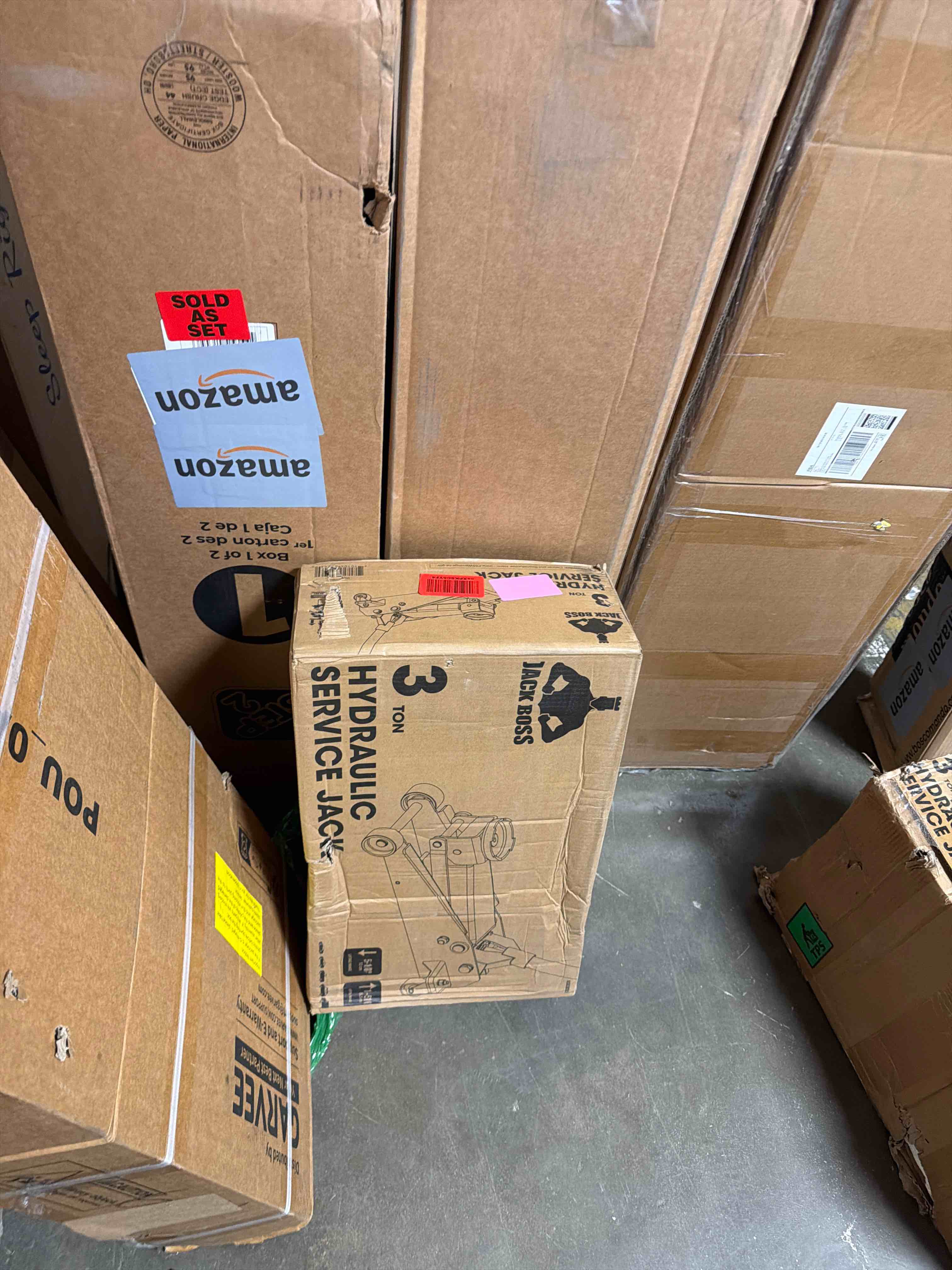 Condition photo showing New/Like New for Floor Jack 3 Ton Capacity Fast Lift Service Jack Steel Heavy Duty Hydraulic Car Jack 3 Ton Fast Lift Red