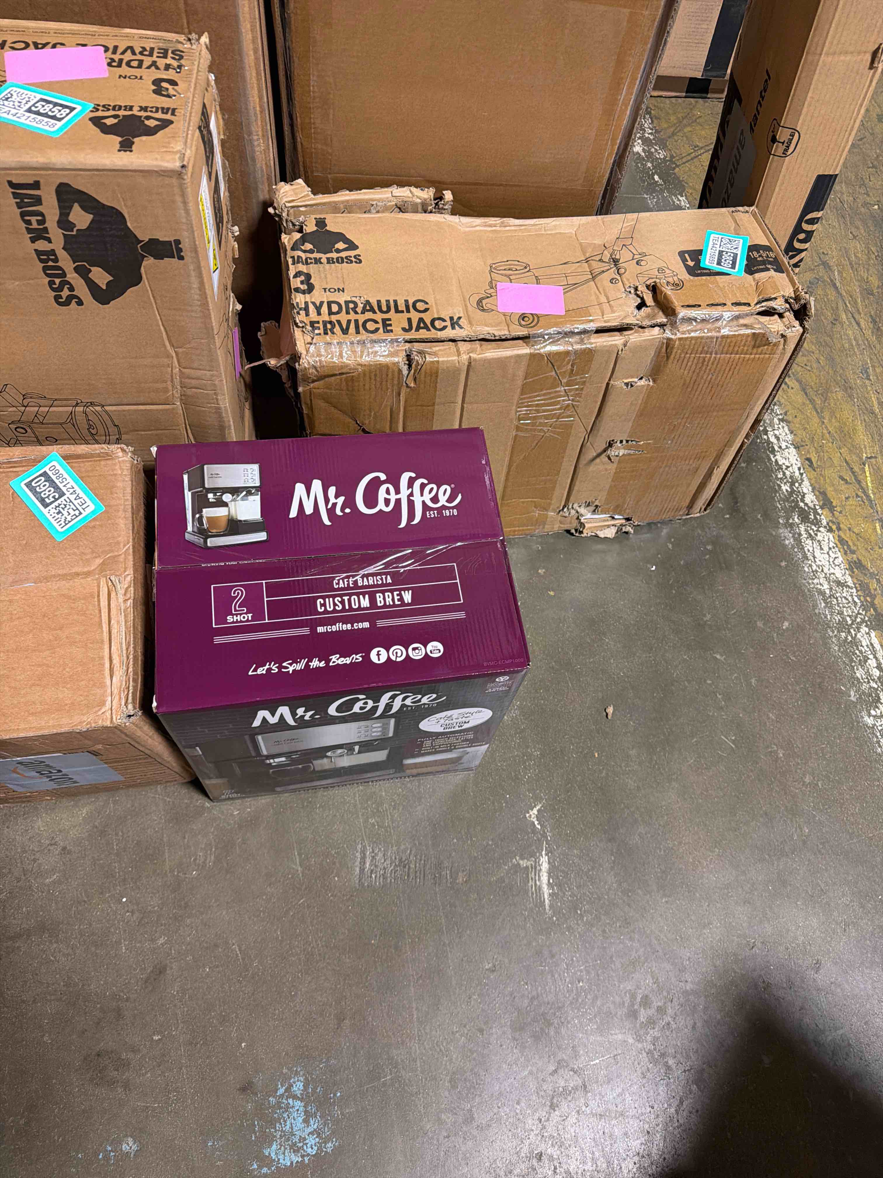 Condition photo showing New/Like New for Mr. Coffee - Café Barista Single Serve 3-in-1 Espresso Machine with 15 with Bars of Pressure with Milk Frother - Stainless Steel