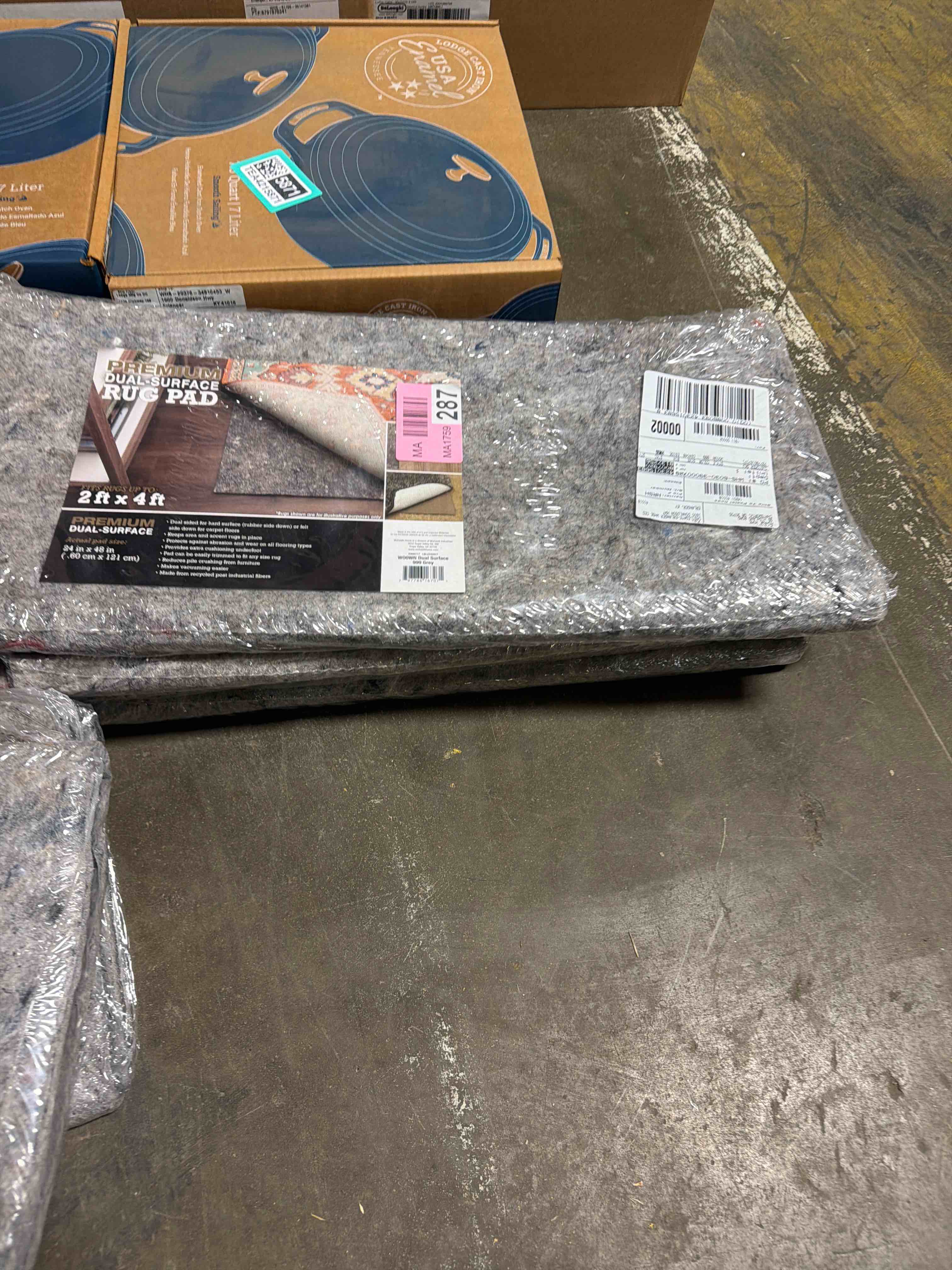 Condition photo showing New/Like New for Mohawk Home 2' x 4' Non Slip Rug Pad Gripper 1/4 Thick Dual Surface Felt + Rubber Gripper - Safe for All Floors 1/4 Inch Dual Surface Rug Pad 2' x 4'