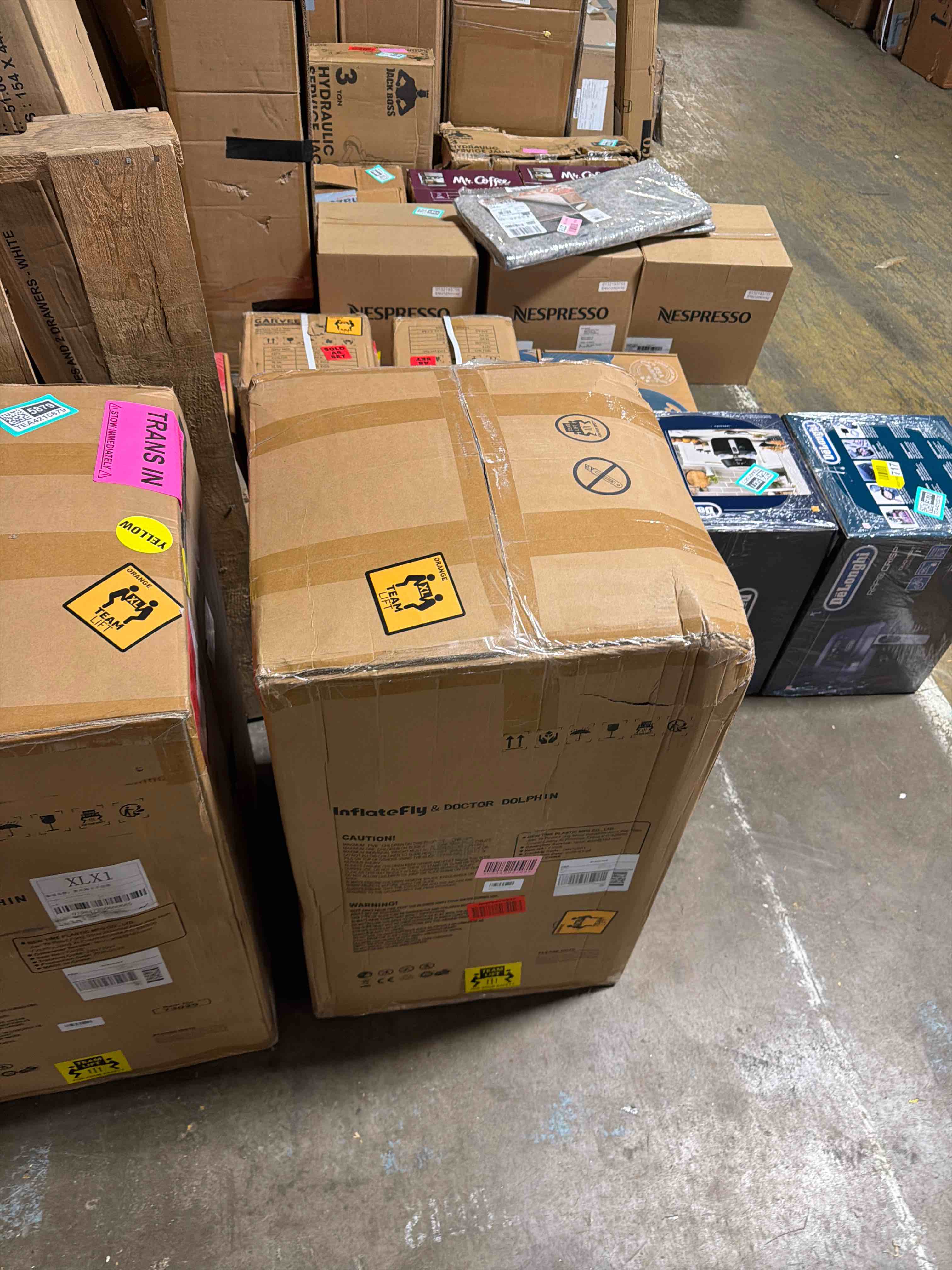 Condition photo showing New/Like New for Bounce House Inflatable Water Slide for Kids, Water Park With Splash Pool, Double Cannon, 2 Climbing Walls, Obstacles, Blow Up Jumping Castle With Blower