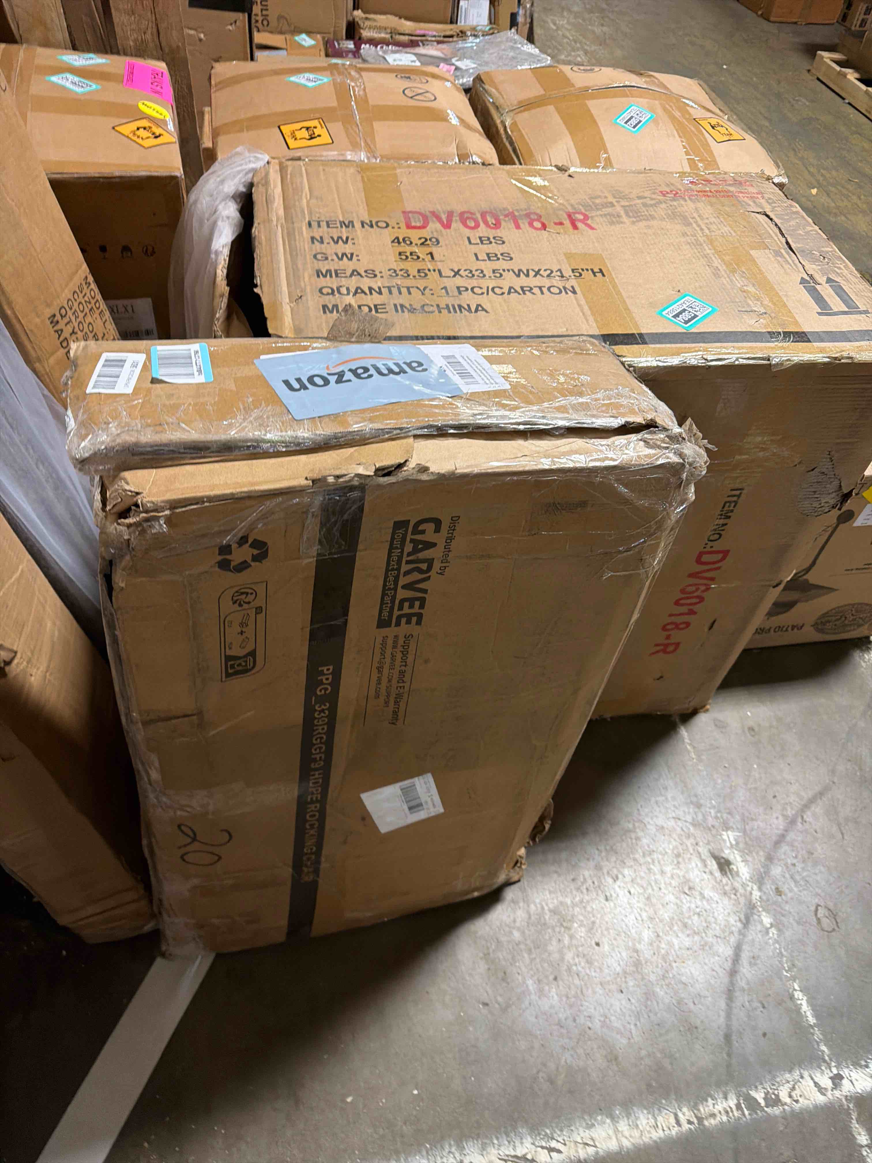 Condition photo showing Good Condition for HDPE Rocking Chair Outdoor Set of 2 with Side Table - Poly High Back Porch Rocker Chairs for Adults - All Weather Resistant Furniture for Patio Front Porch - White