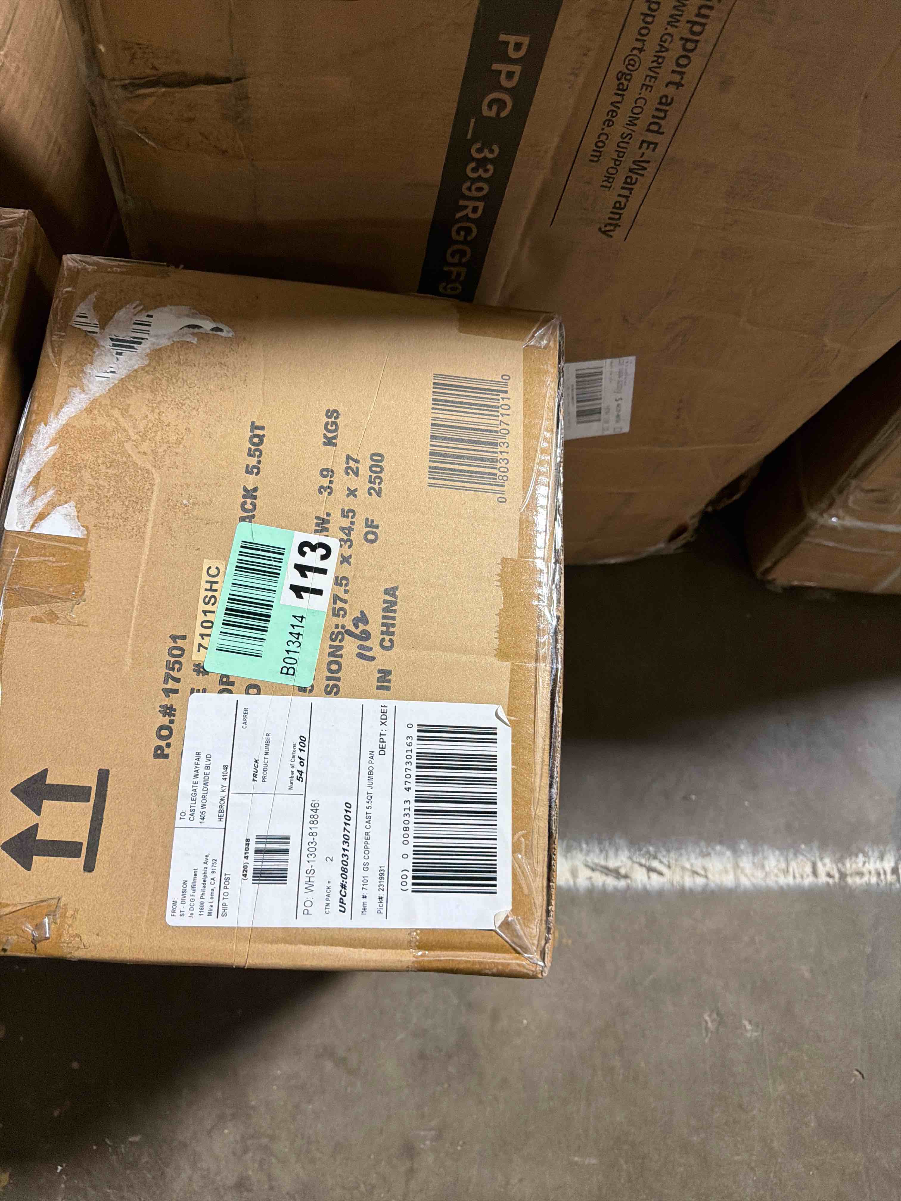 Condition photo showing New/Like New for Gotham Steel Sauté Pan with Lid – 5.5 Quart Multipurpose Nonstick Jumbo Cooker with Glass Lid, Stainless Steel Handle & Helper Handle, Oven & Dishwasher Safe, 100% PFOA FREE 5.5" Jumbo Cooker Brown