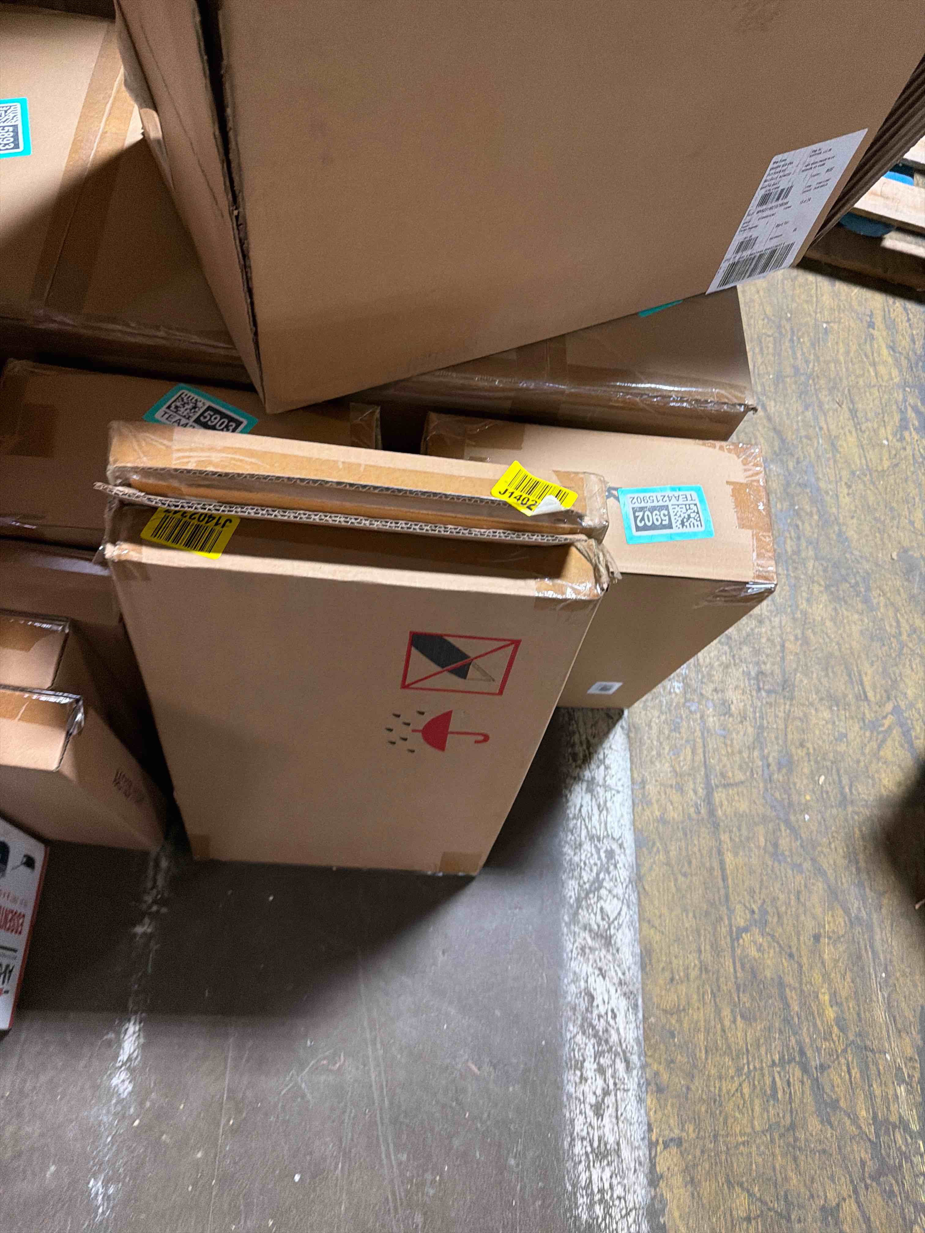 Condition photo showing New/Like New for Stupell Industries Dog Swimming Underwater Canvas Wall Art Design by Masey St. Studios