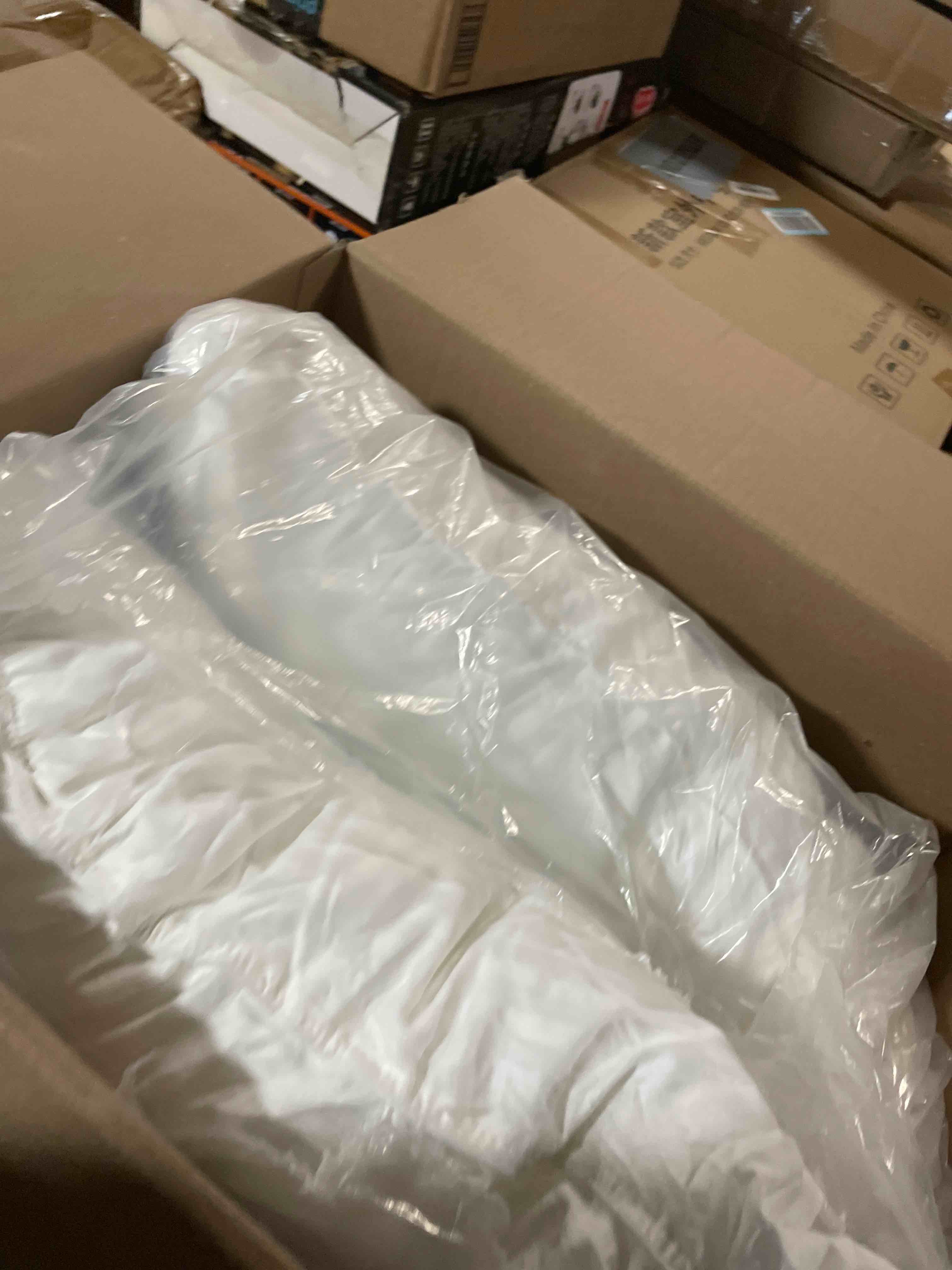 Condition photo showing As Is for Amazon Basics Down Alternative Pillows for Stomach and Back Sleepers, Soft Density, Standard, Pack of 2, White, 26 in L x 20 in W Standard (Pack of 2) Soft Pillow