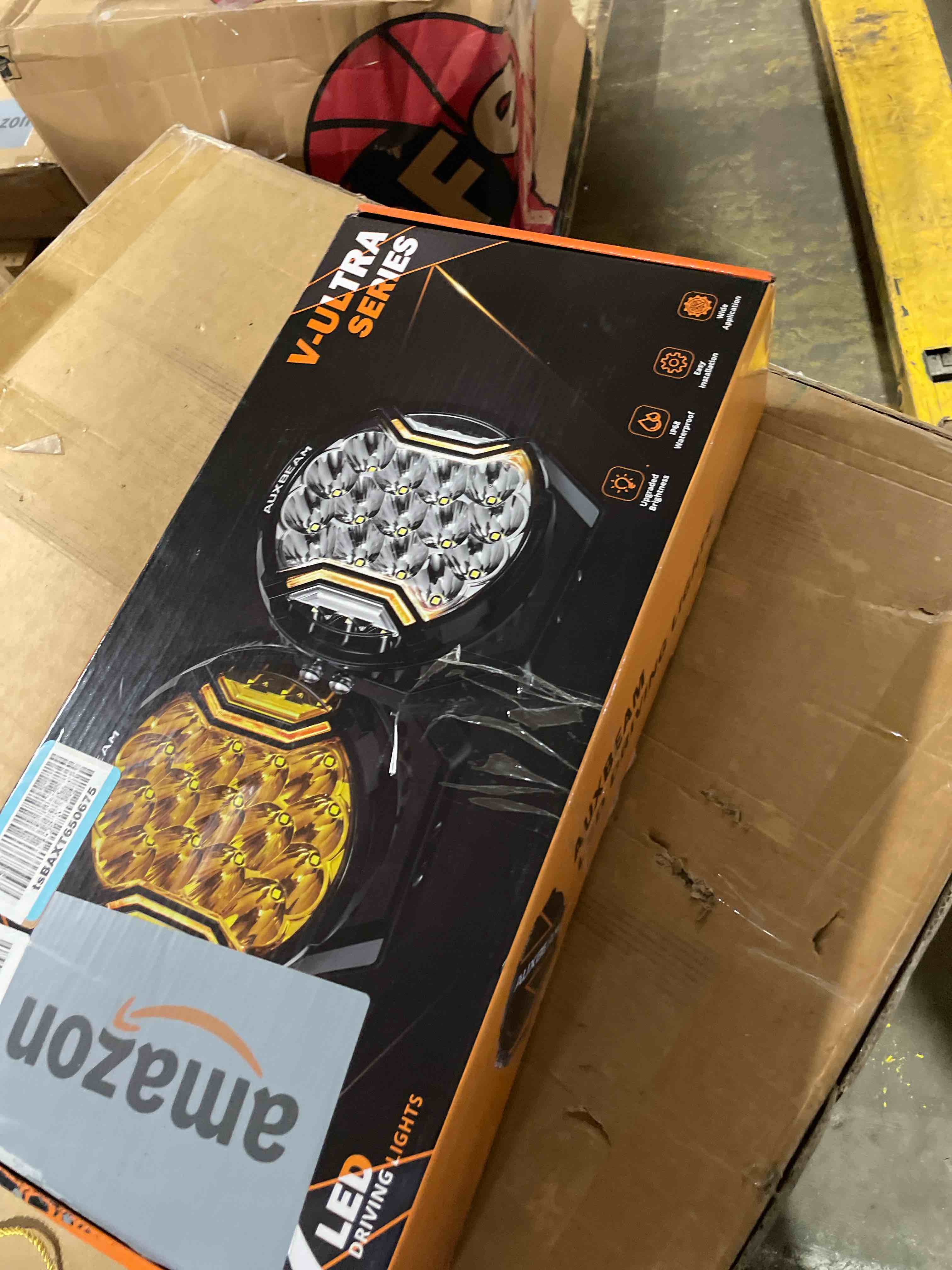 Condition photo showing Good Condition for Auxbeam V-Ultra Series 7 Inch Round LED Pods, Amber DRL Light Bar, 270 Degree Side Shooter, 226W 26800LM Offroad Spot Lights with Covers, for Pickup Truck Jeep ATV UTV SUV, Pair 7" V-Ultra White