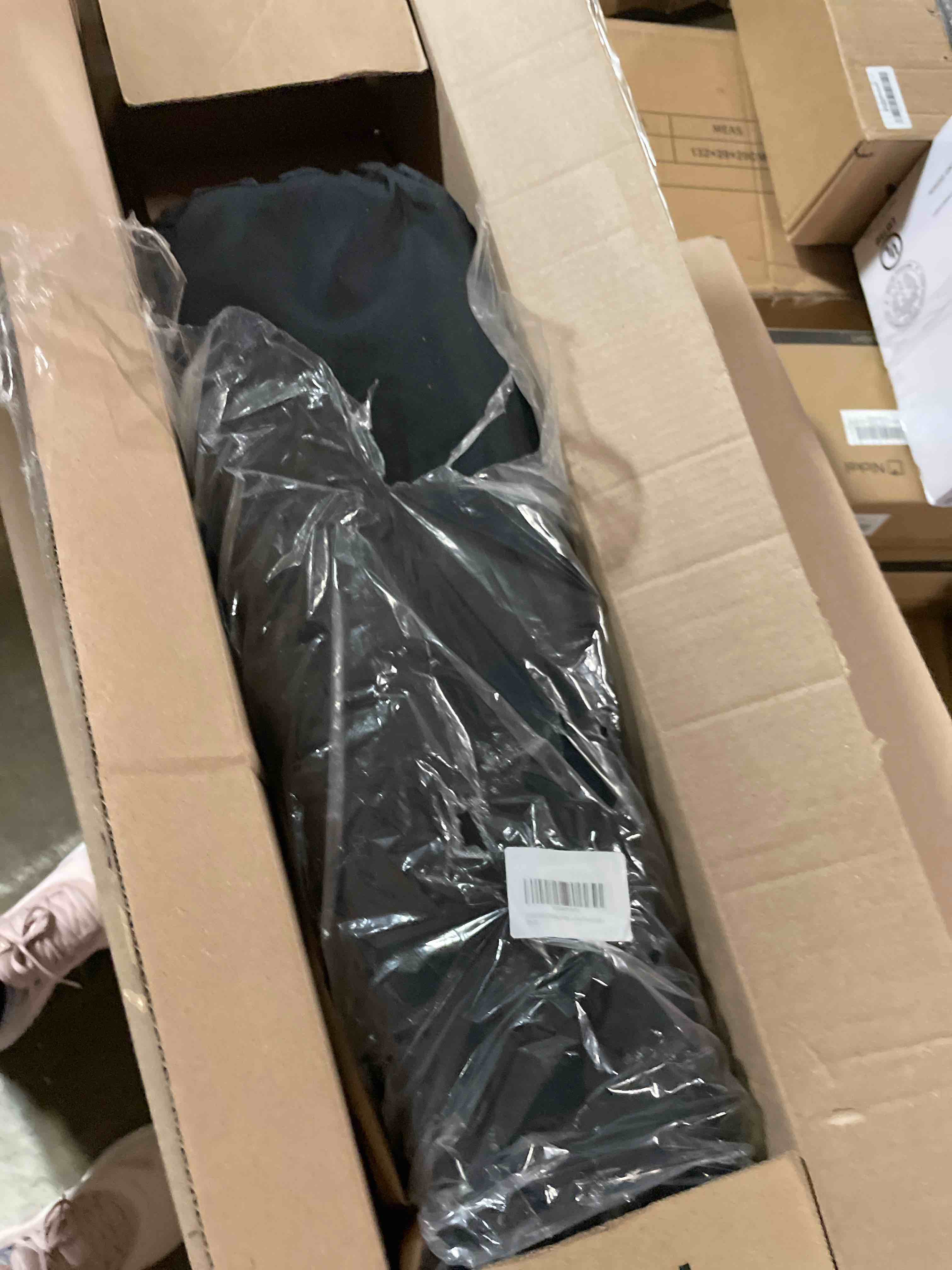 Condition photo showing New/Like New for FUNDANGO Oversized Camping Stool for Adults, Thick Padded 18.1 Inch Folding Ottoman Foot Rest, 440 Lbs Heavy Duty Outdoor Camp Chairs with Anti-Slip Foots & Carry Bag for Fishing Lawn Travel (Black) Ultimate Support + Thickened Padding 1-pack-black