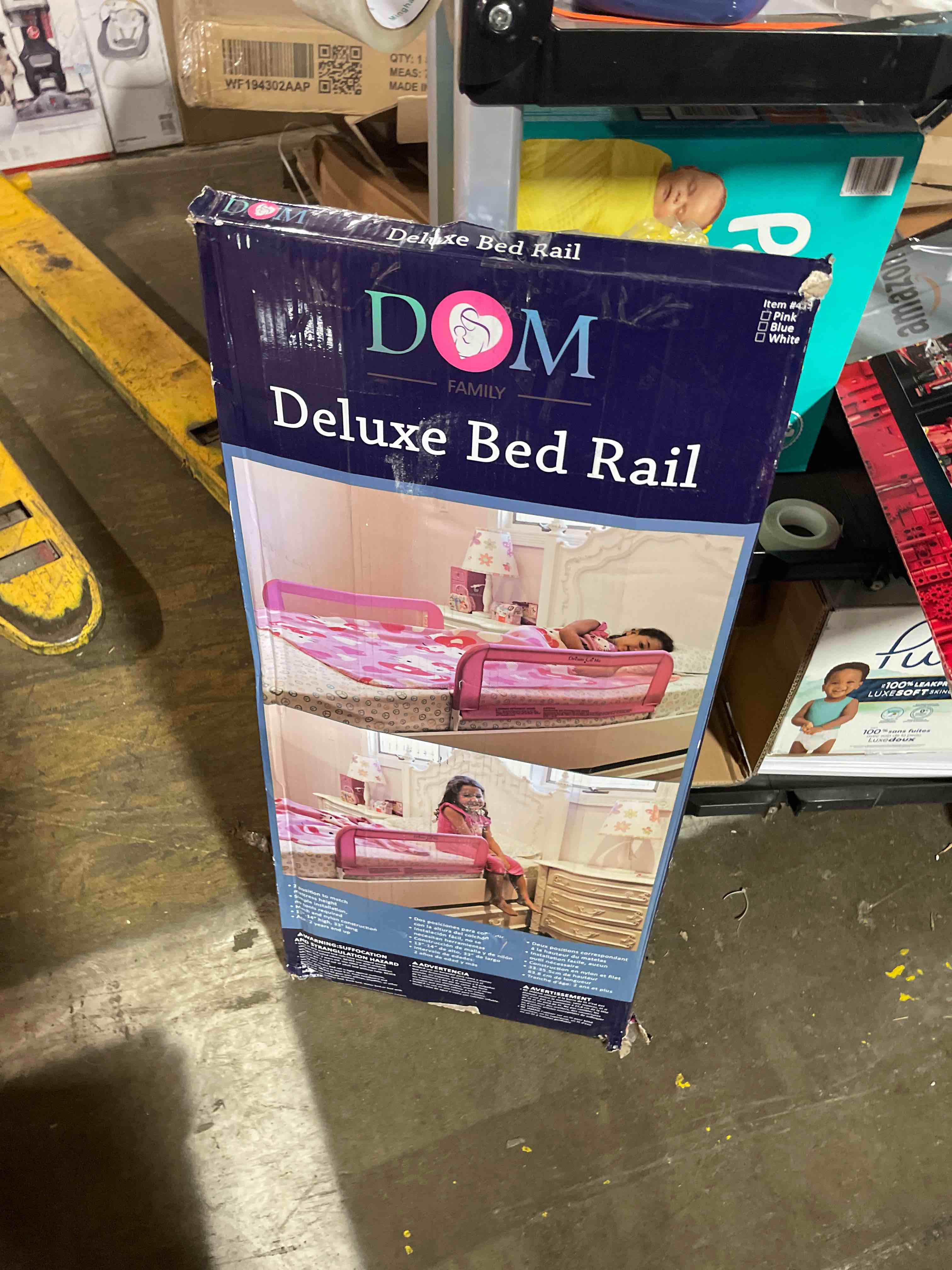 Condition photo showing Good Condition for Dream On Me Adjustable Mesh Bed Rail, Two Height Levels, Ready To Use, Compatible with Twin Size Beds, All Steel construction, Equipped with Guard Gap, Durable Nylon Fabric Mesh, Pink