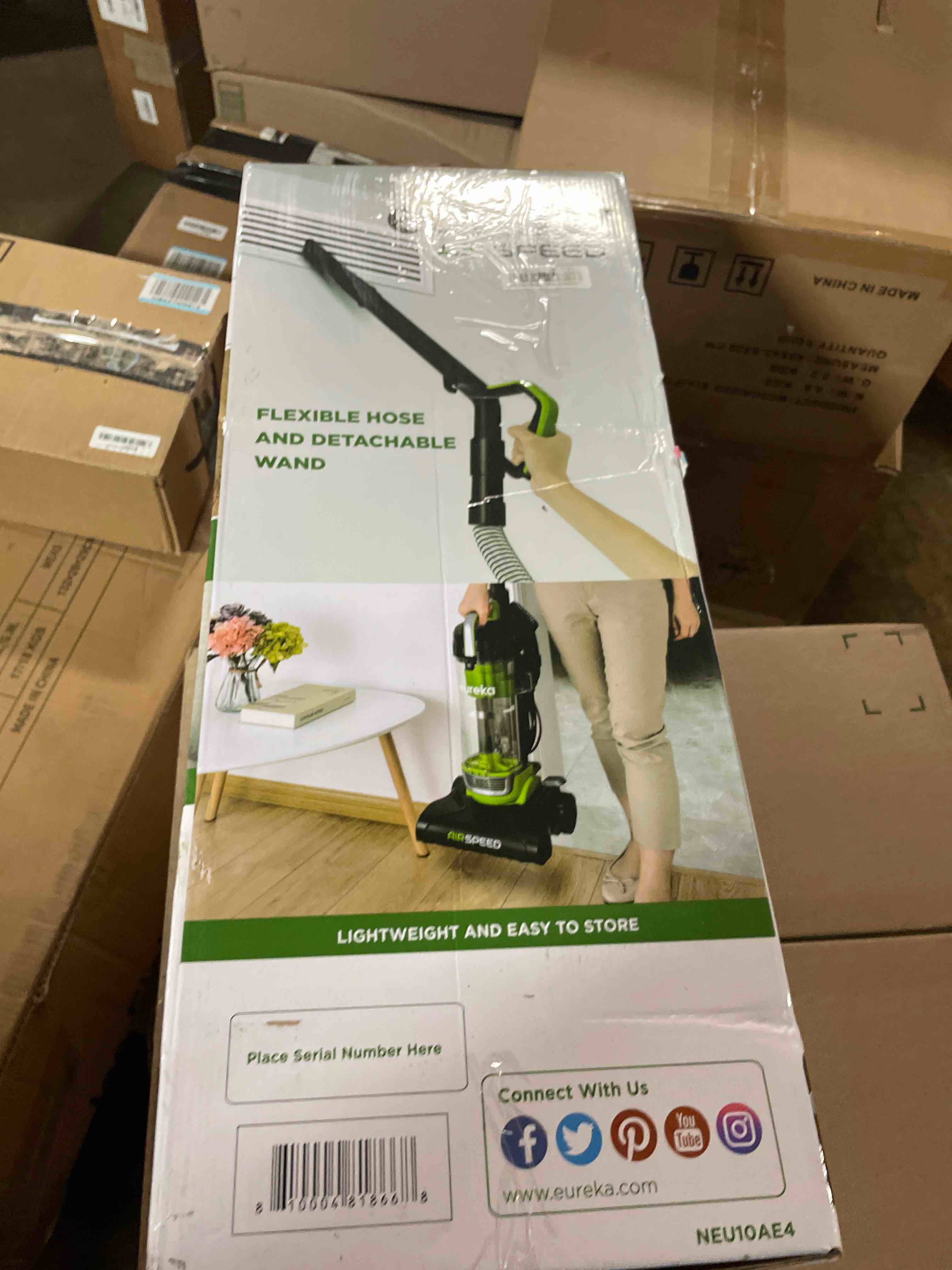Condition photo showing As Is for Eureka Airspeed Ultra-Lightweight Compact Bagless Upright Vacuum Cleaner, NEU10AE4, Green
