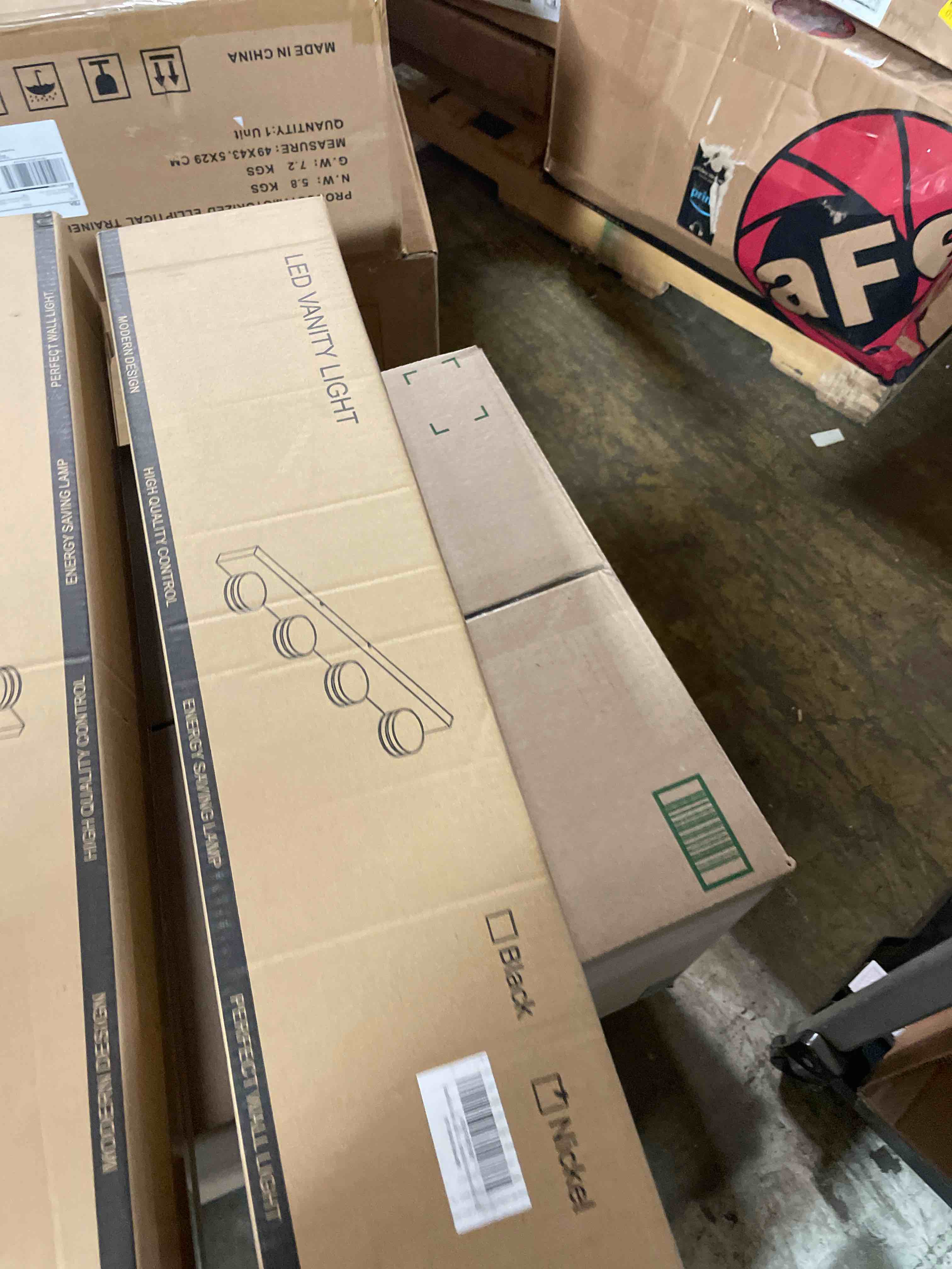 Condition photo showing New/Like New for Bicrink 4-Light Bathroom Vanity Light, Brushed Nickel Bathroom Light Fixtures Over Mirror, LED Dimmable 5500K Bath Lighting Fixture, Modern Wall Mounted Lighting Fixture with 360°Rotating Lamp Head Nickel-Dimmable 4-Light,30Inch