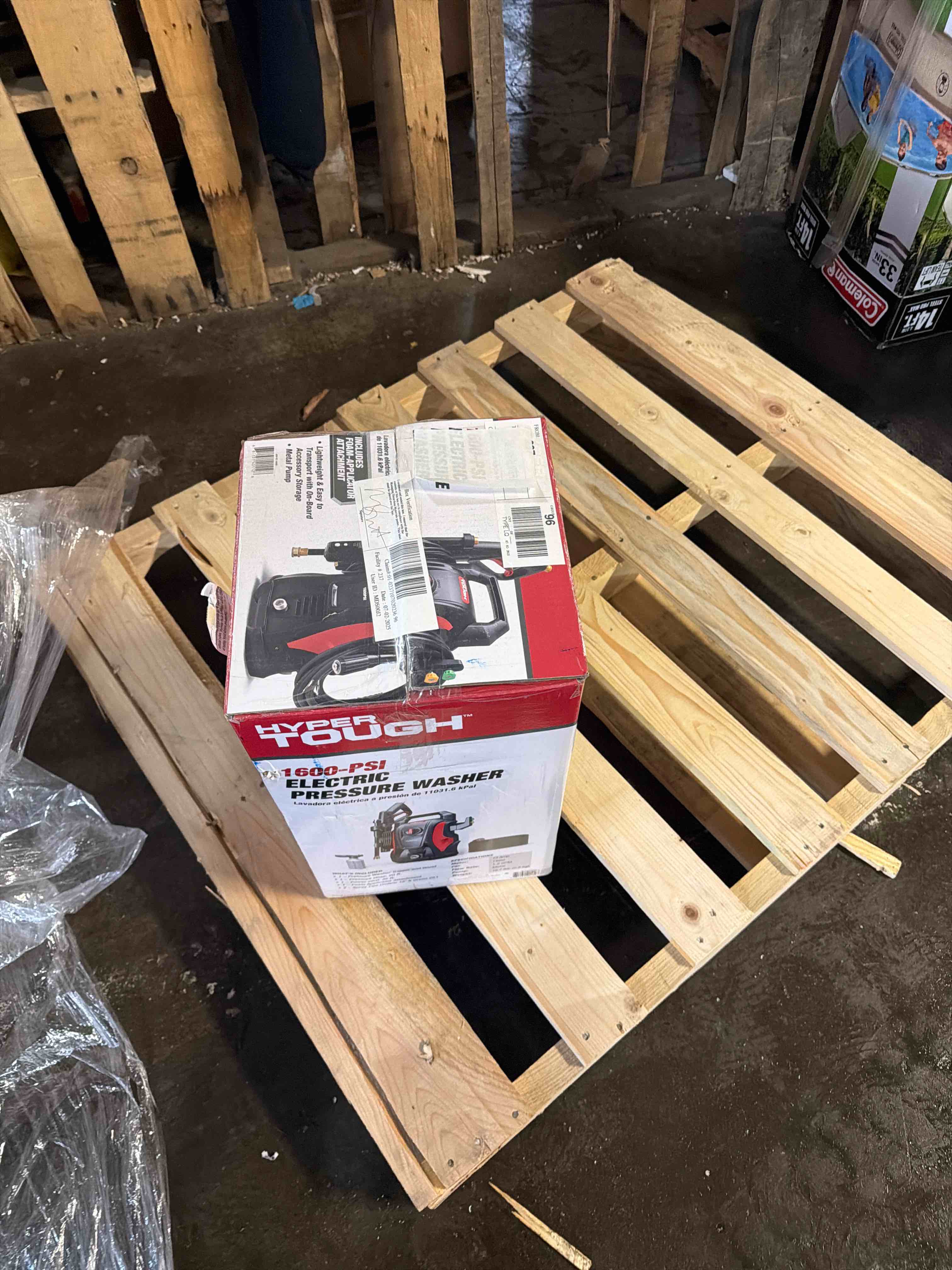 Condition photo showing New/Like New for Hyper Tough Electric Pressure Washer 1600 Psi for Household Great for Cars Patios Driveways