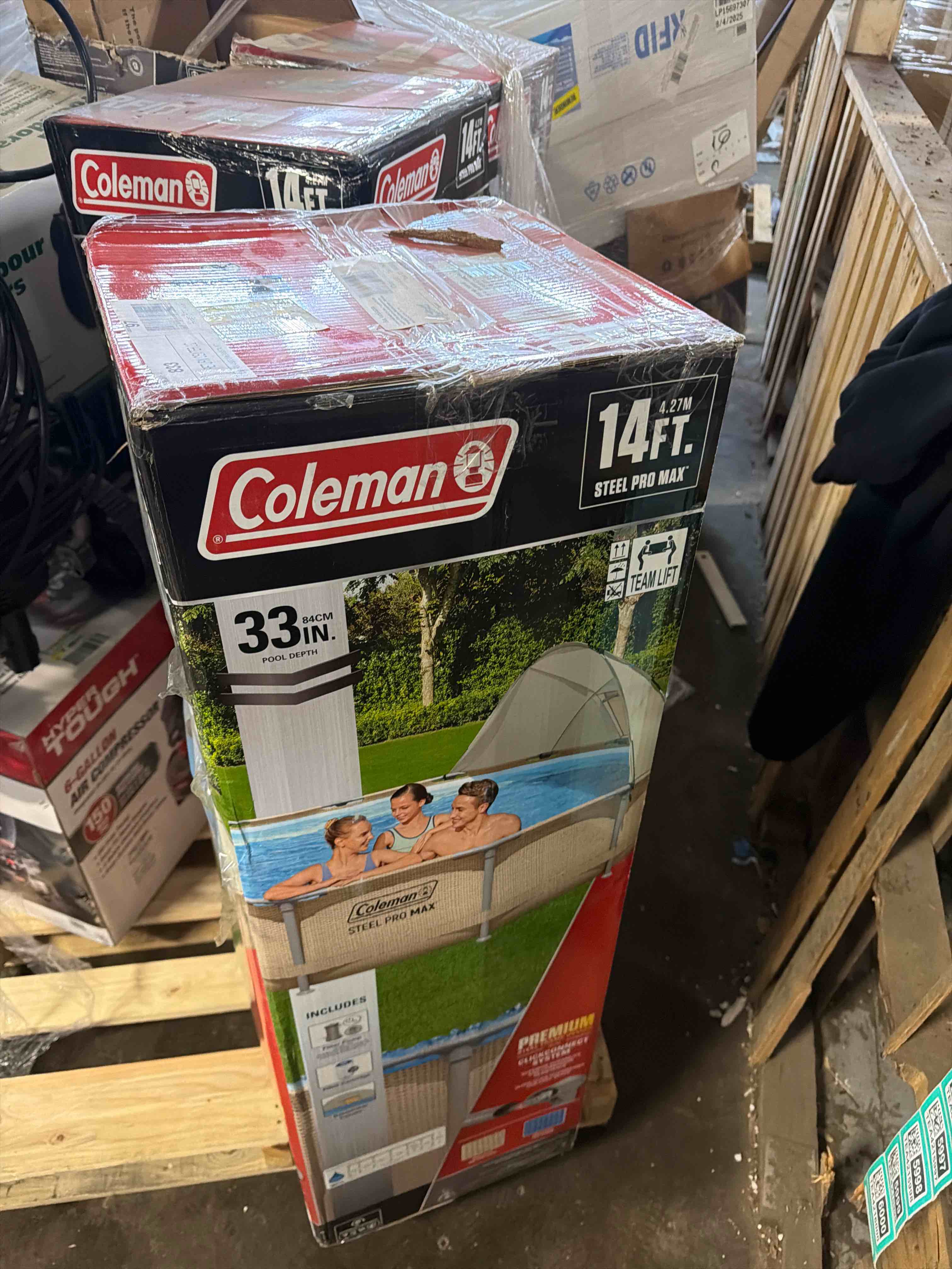 Condition photo showing New/Like New for Coleman Steel Pro Max 14' x 33" Round Metal Frame Above Ground Pool Set