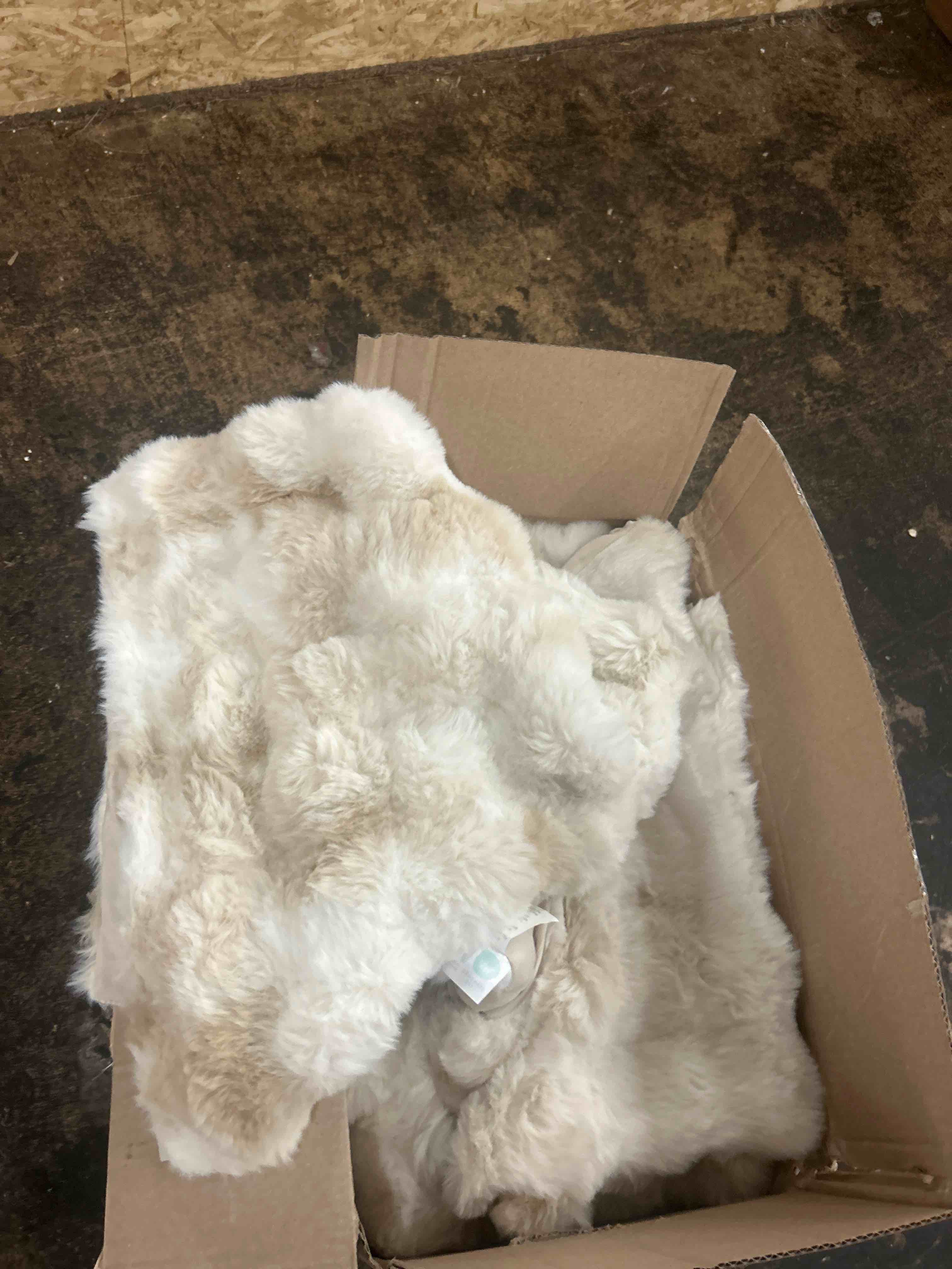 Condition photo showing New/Like New for bedelite faux fur throw blanket for couch, decorative tie-dye khaki plush bubble blanket - super soft & cozy fluffy faux rabbit fur blanket for women gift, 50x60 inches