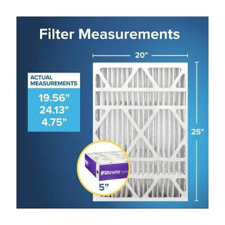 Condition photo showing Good Condition for filtrete 20x25x5 air filter mpr 1550 merv 12 ultra allergen reduction 1 filter