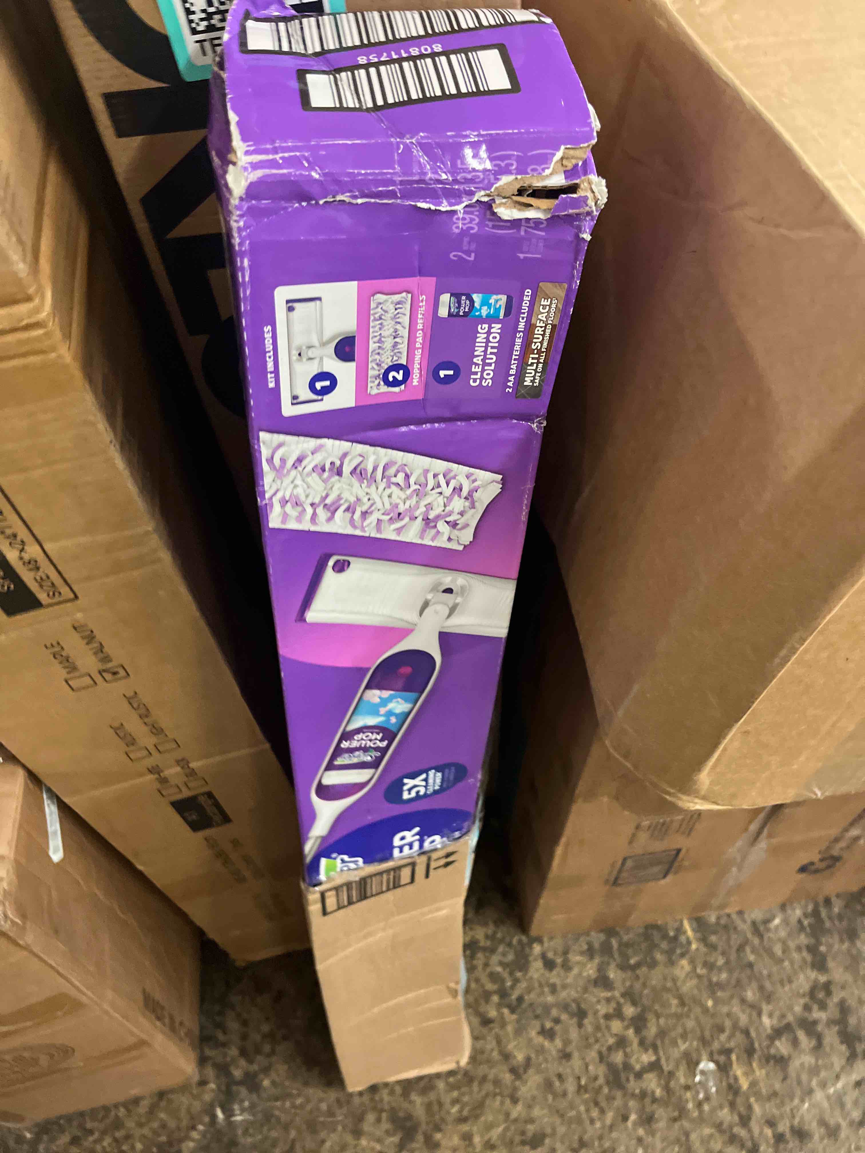 Condition photo showing New/Like New for swiffer power mop multi-surface kit for floor cleaning fresh scent