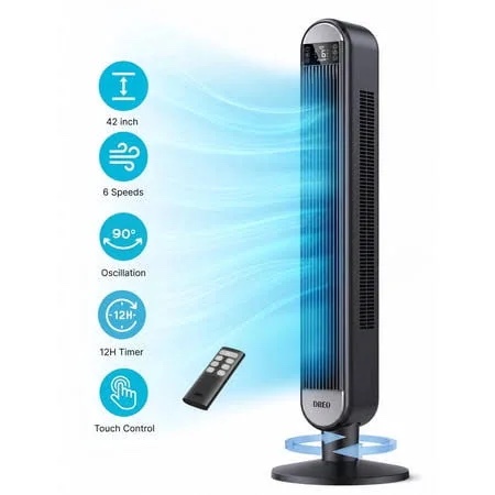 Condition photo showing New/Like New for dreo dr-htf005 42 tower fan for bedroom 25 db quiet dc bladeless fans classic silver