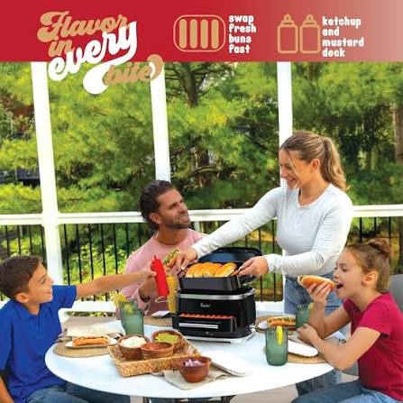 Condition photo showing New/Like New for kusini hot dog steamer machine with bun warmer, 24 hot dog & 12 buns - electric food steamer for cooking vegetables, fish, & more - unique housewarming gift idea - movie & date night hosting essential