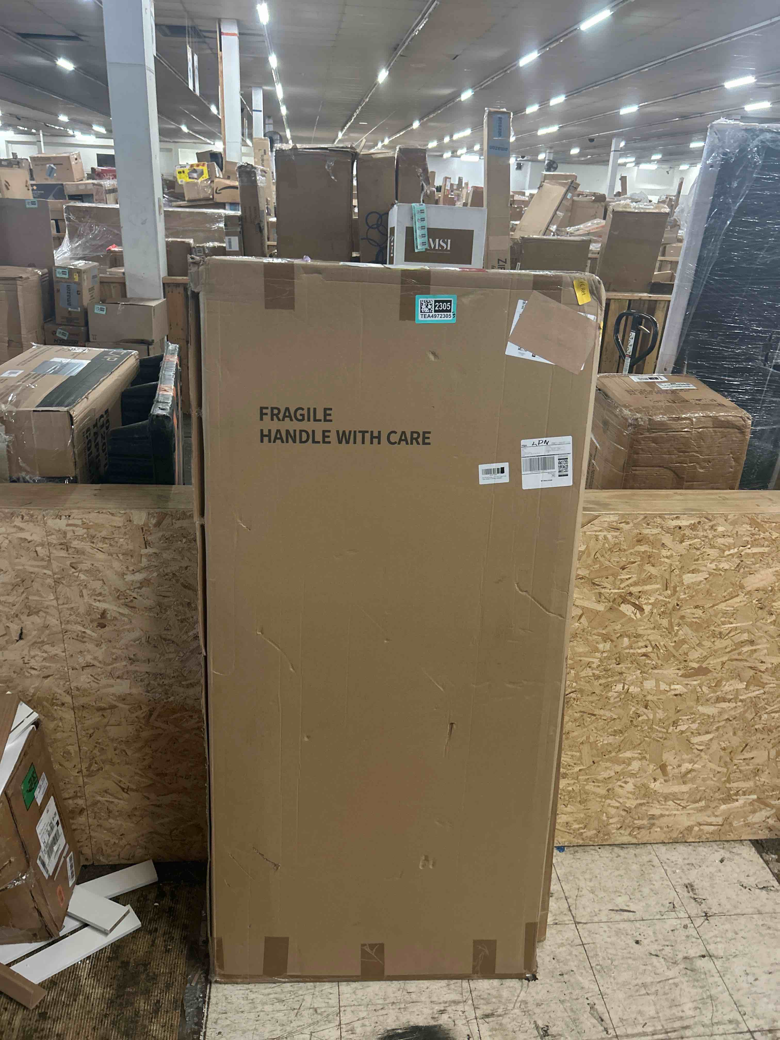 Condition photo showing New/Like New for lumizone 61.02" extra tall pet gate for cat dog 30.12"-34.05" wide cream | extra tall cat gate for doorway hallway stairs pressure mounted 1.37" gap no drilling auto-close dual-lock