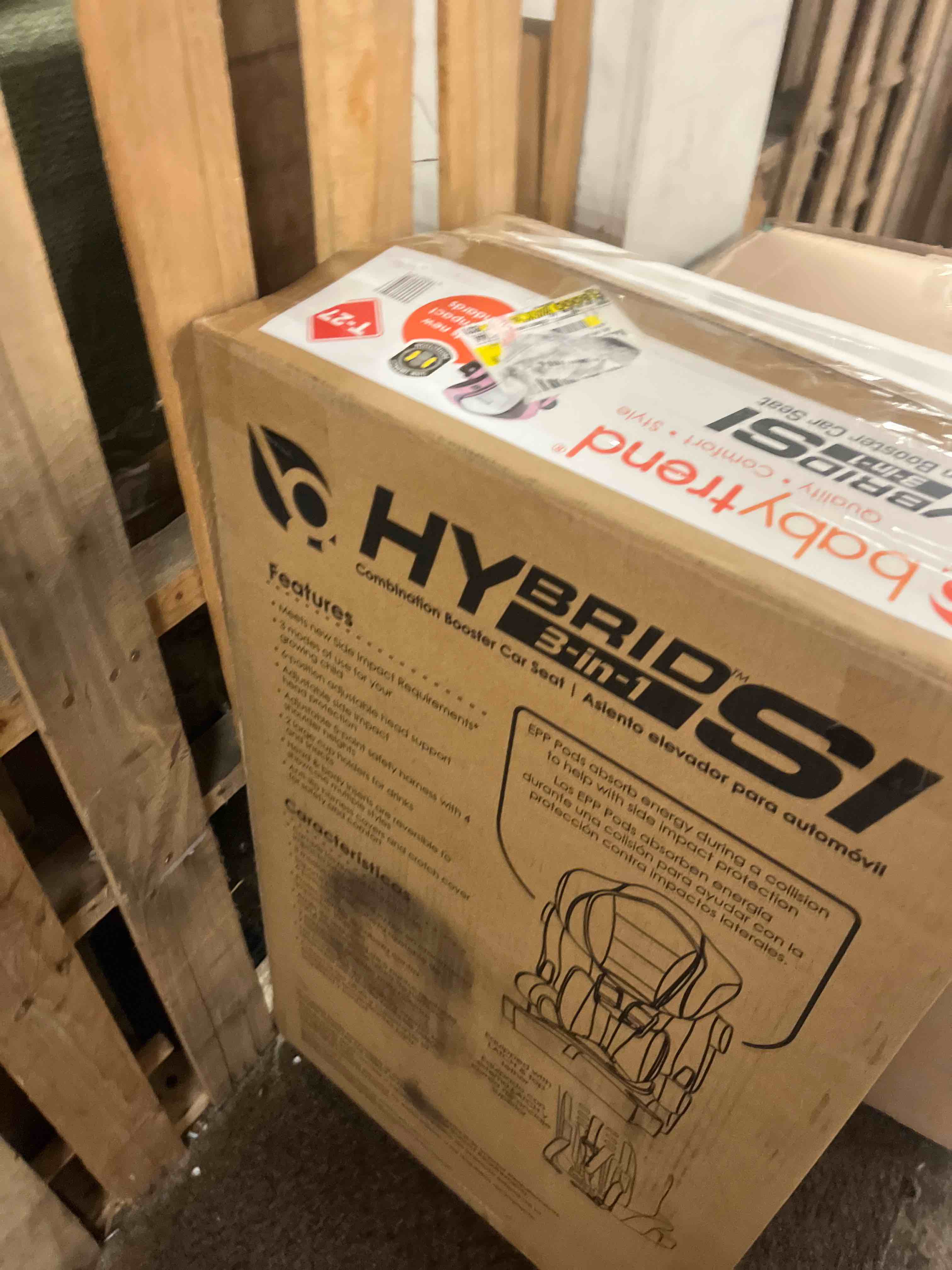 Condition photo showing New/Like New for baby trend hybrid si 3-in-1 combination booster seat, hoboken black - side-impact protection, 3-stage growth design, adjustable headrest, cushioned comfort