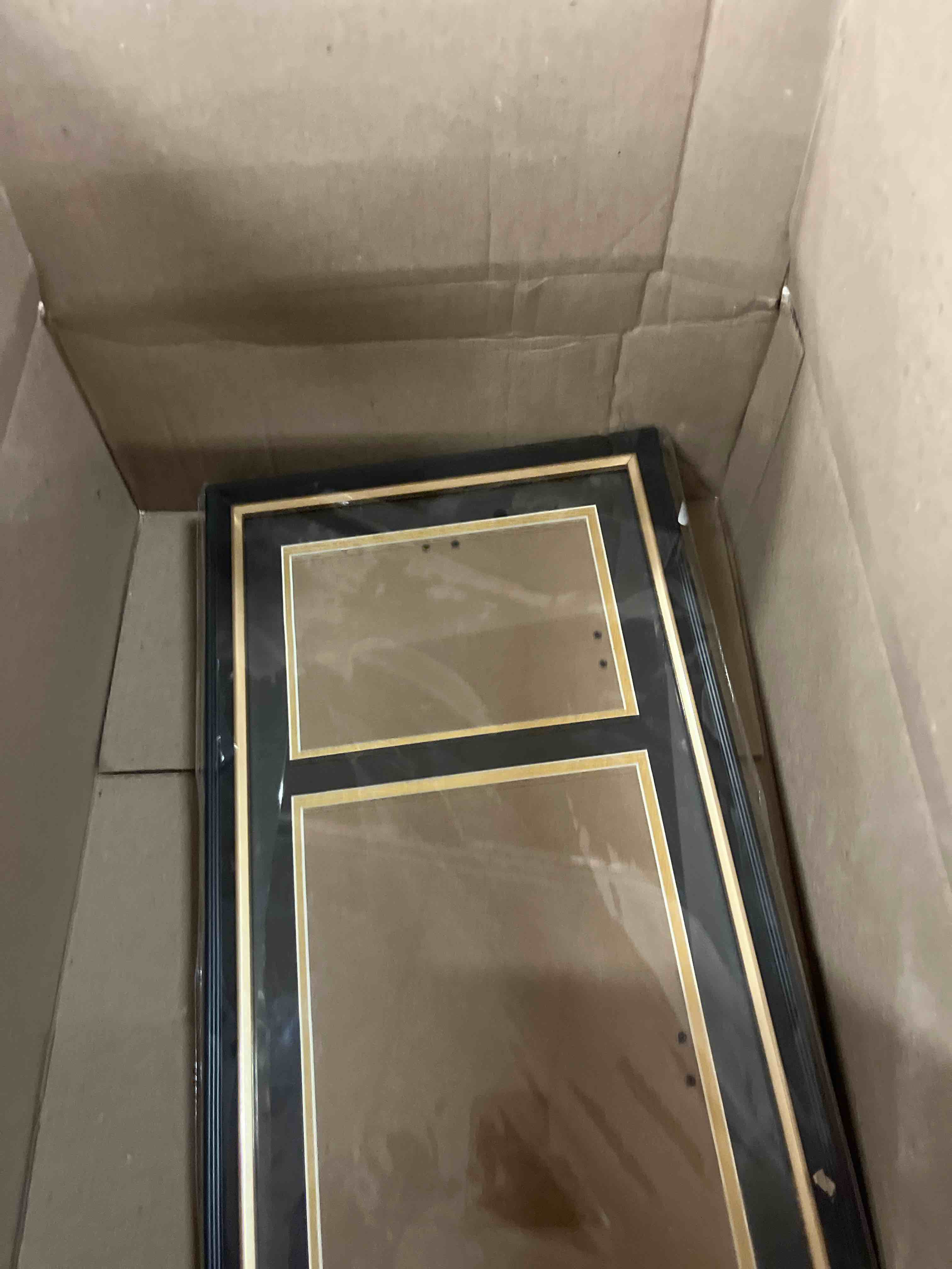 Condition photo showing New/Like New for 10x18 diploma frame fits 7x9 certificates and 5x7 pictures/photos,solid wood frame with black and gold mat,graduation picture frame for wall display with shatter resistant glass