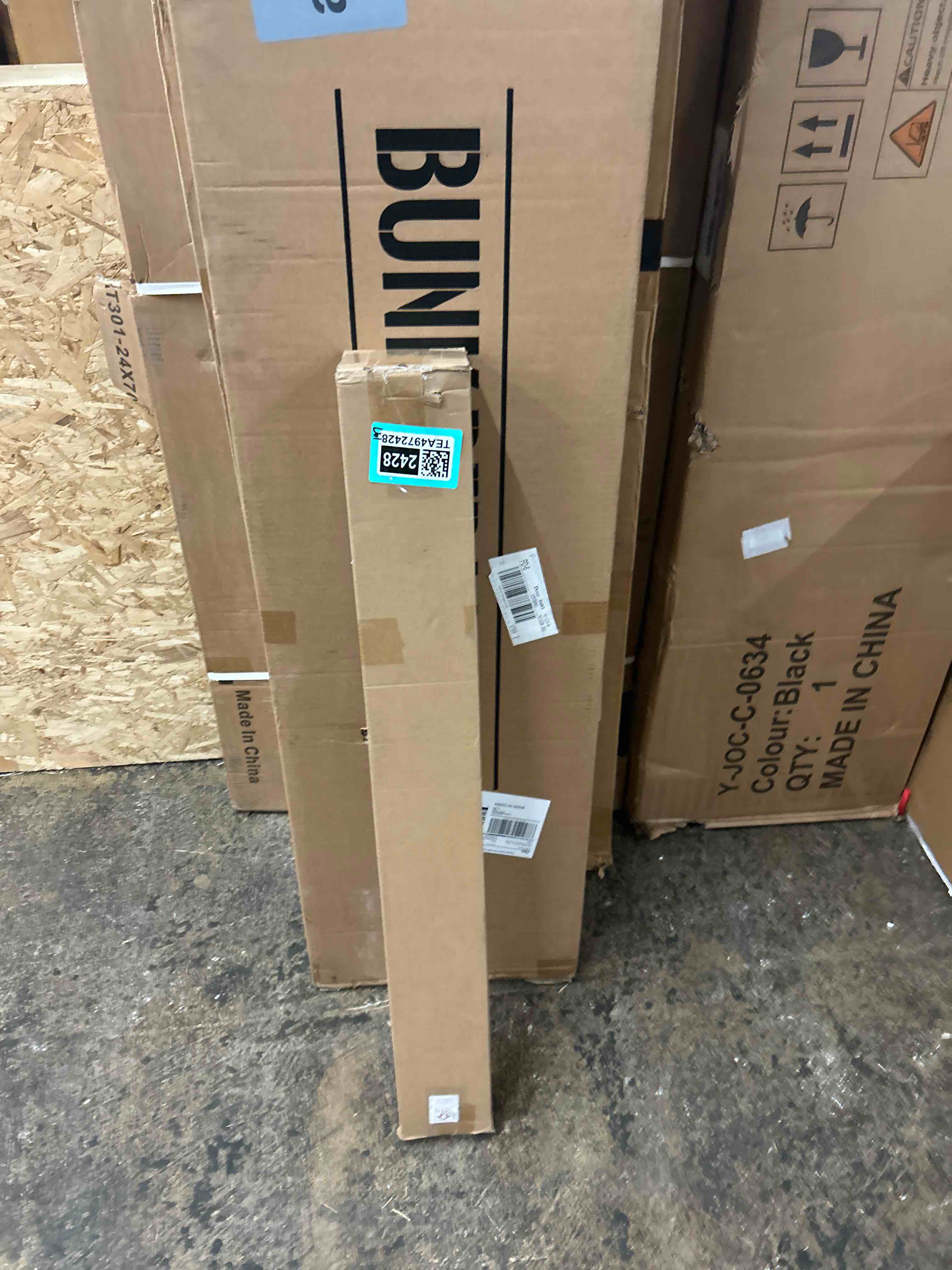 Condition photo showing New/Like New for joydeco no drill no tools blackout shades, free-stop cordless roller shades, thermal insulated blinds for indoor windows, easy install window blinds for home and office (grey, 35" w x 75" h)