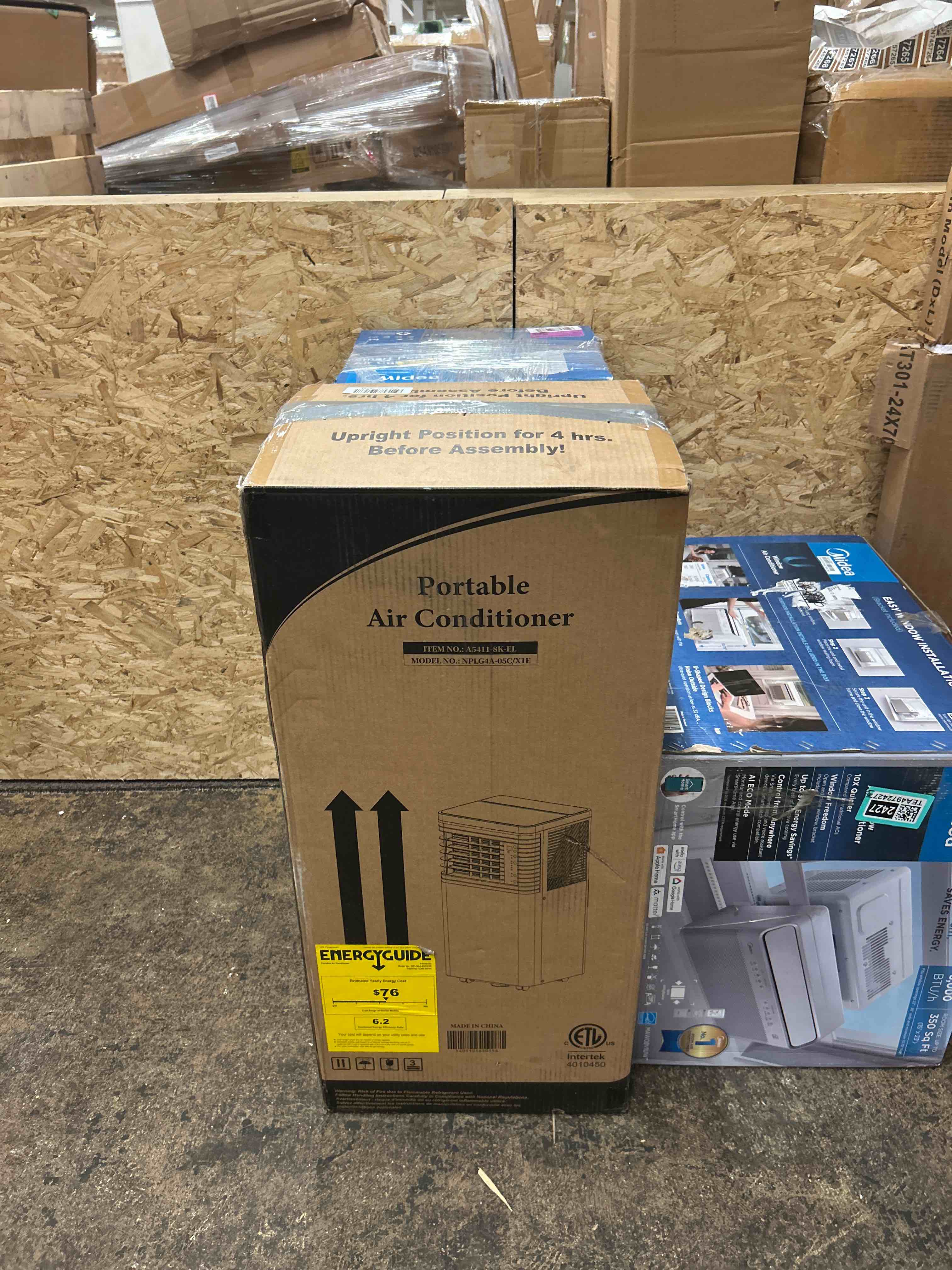 Condition photo showing New/Like New for cowsar 8,000 btu portable air conditioners cool up to 350 sq.ft, dehumidifier & fan modes, dual wind speeds, remote control & led digital display for residential & commercial spaces