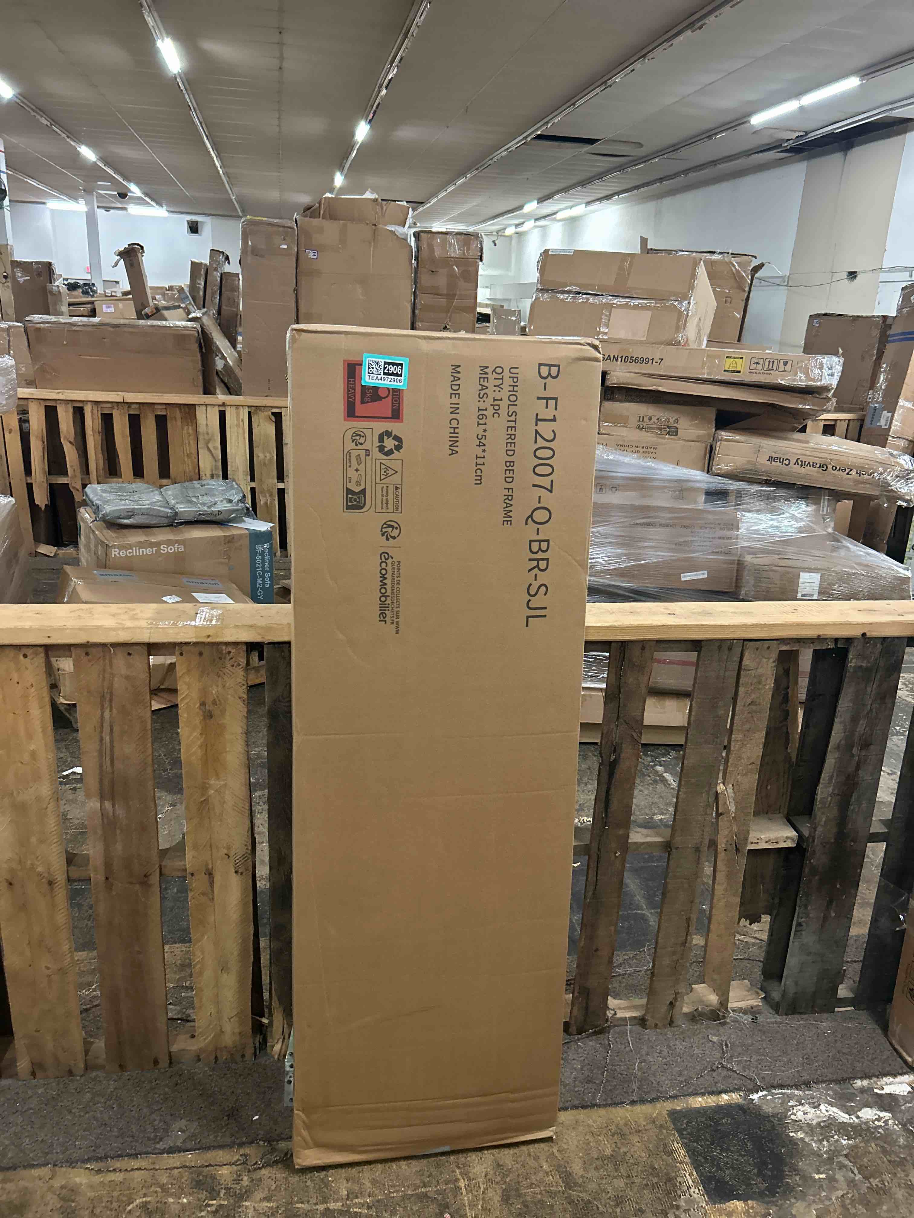Condition photo showing New/Like New for novilla queen bed frame with headboard, bed frame queen size with wood slats support,linen upholstered adjustable headboard, no box spring needed, heavy duty feet, easy assembly, beige