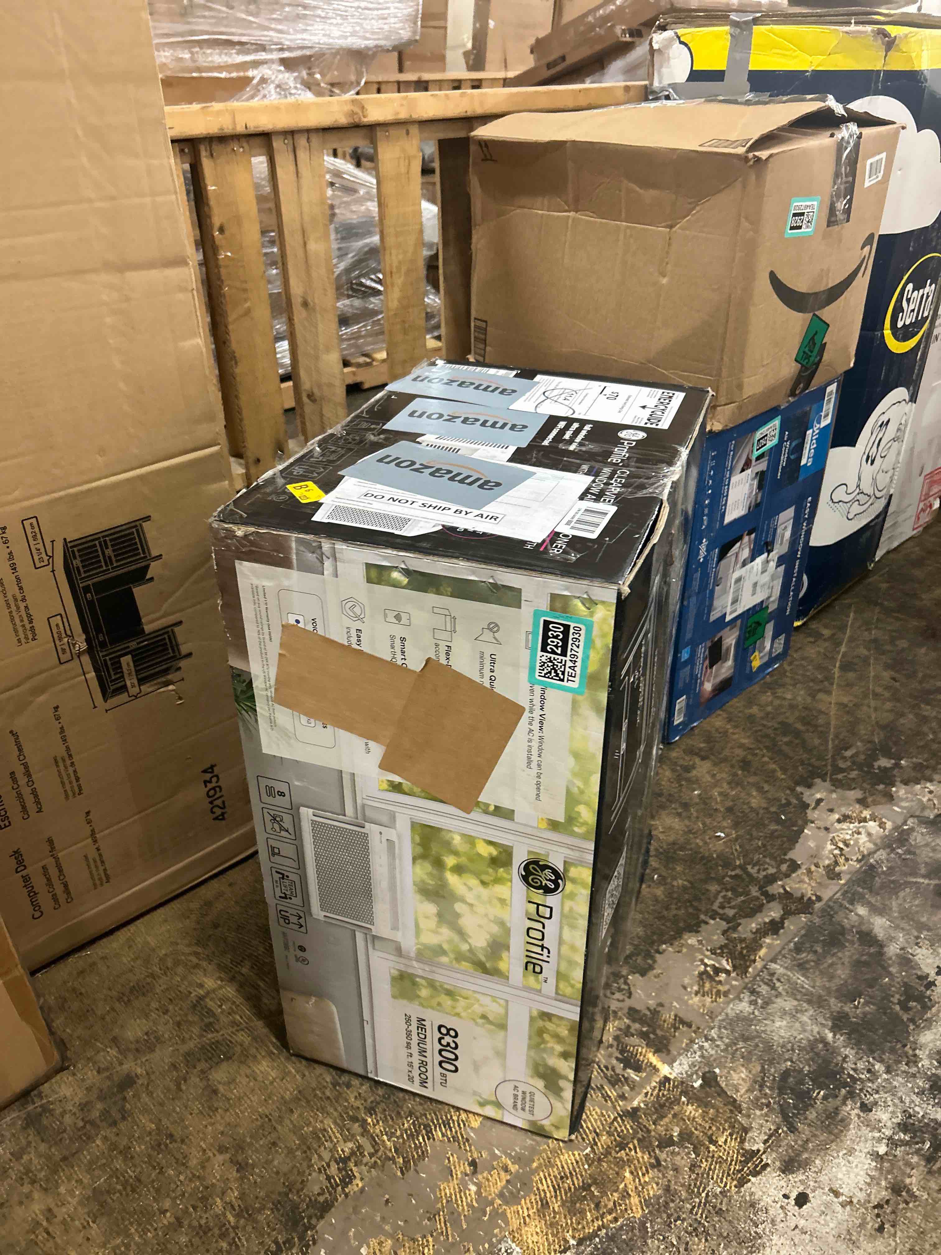 Condition photo showing New/Like New for ge profile clearview window air conditioner unit, 8,300 btu, energy efficient cooling up to 350 sq ft., ultra quiet, smart home capable, includes remote, white