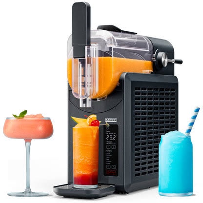 iceman by chefman slush-ease max 90oz slushie machine, 64oz liquid capacity frozen drink maker & slushy machine with 5 presets and led display, perfect for frozen margaritas, frappes, smoothies