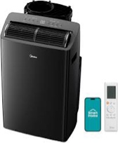 midea duo 14,000 btu (12,000 btu sacc) high efficiency inverter, ultra quiet portable air conditioner, cools up to 550 sq.ft., works with alexa/google assistant, includes remote & window kit, 2026 new