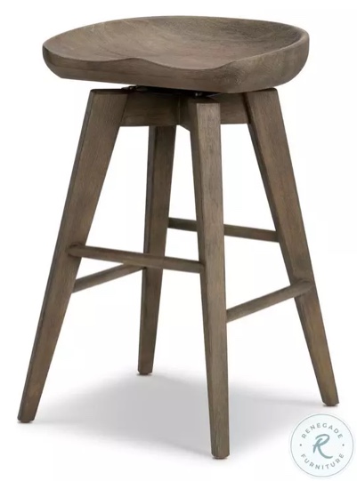 Condition photo showing New/Like New for paramore brushed shale grey swivel counter height stool