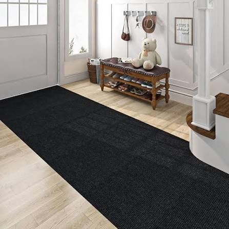 livelynine black carpet roll peel and stick 2ft x 13ft large carpet tiles for bedroom living room basement cats stairs indoor outdoor waterproof self adhesive rolls sticky non slip runner rug squares