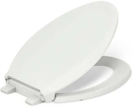 kohler k-4636-rl cachet elongated closed-front toilet seat - white